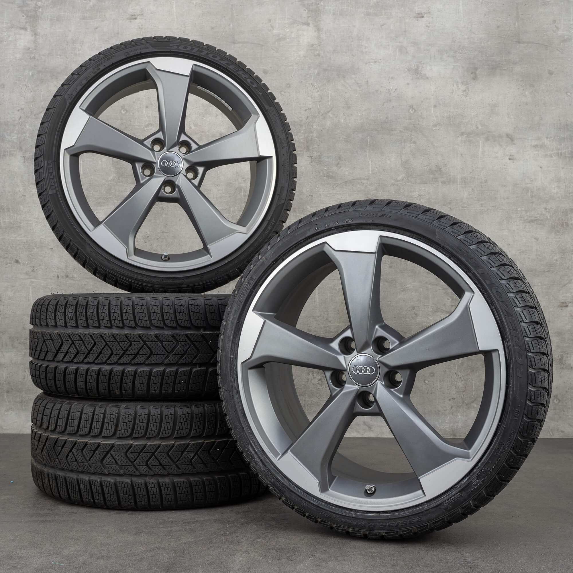 oem Audi 19 inch rims A3 S3 RS3 8V Rotor snow tire packages titan matt glossy 8V0601025ET