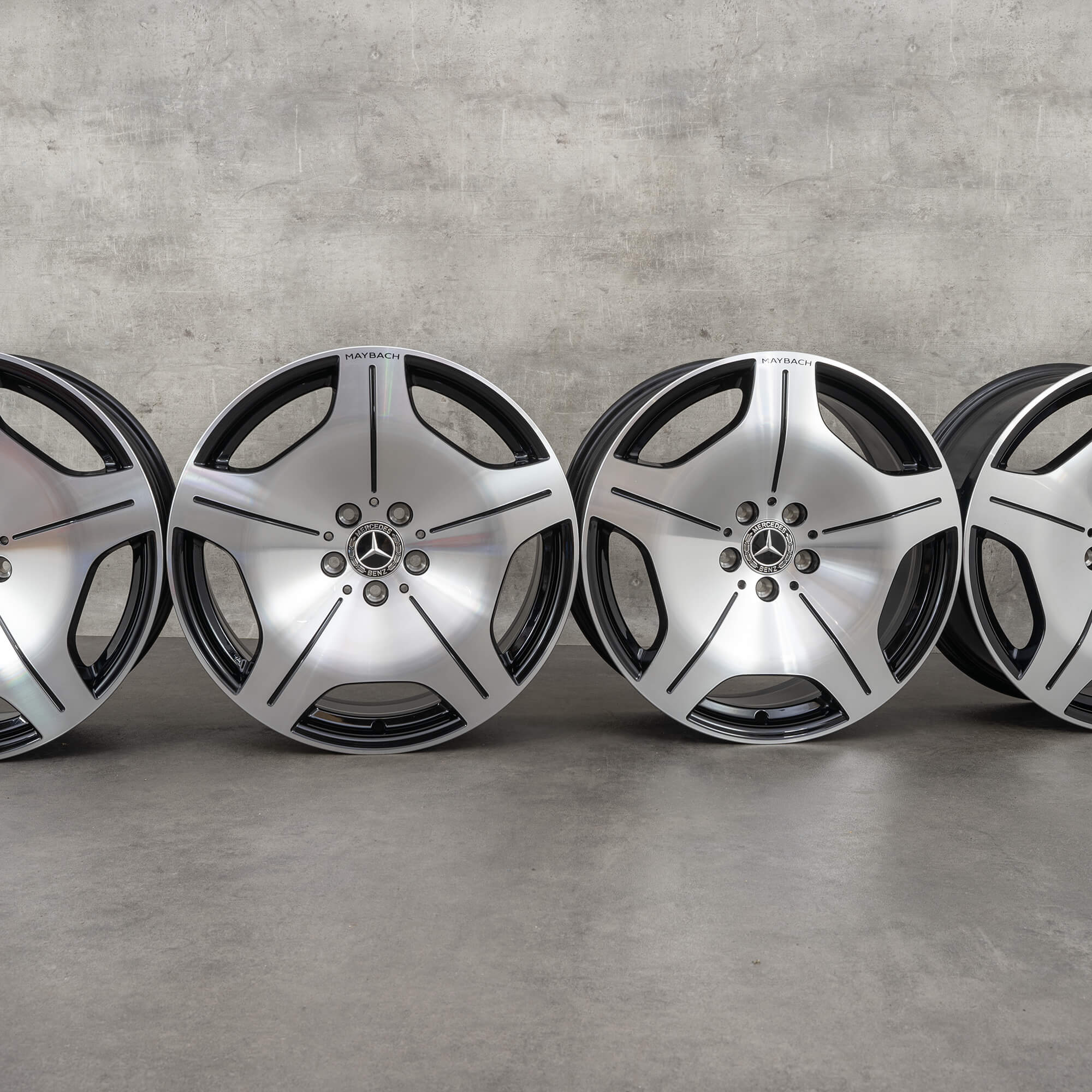 Alkuperäiset Mercedes Maybach S-sarjan vanteet 19 tuuman Z223 W223 A2234016900 alumiinivanteet musta kiillotettu UUTUUS