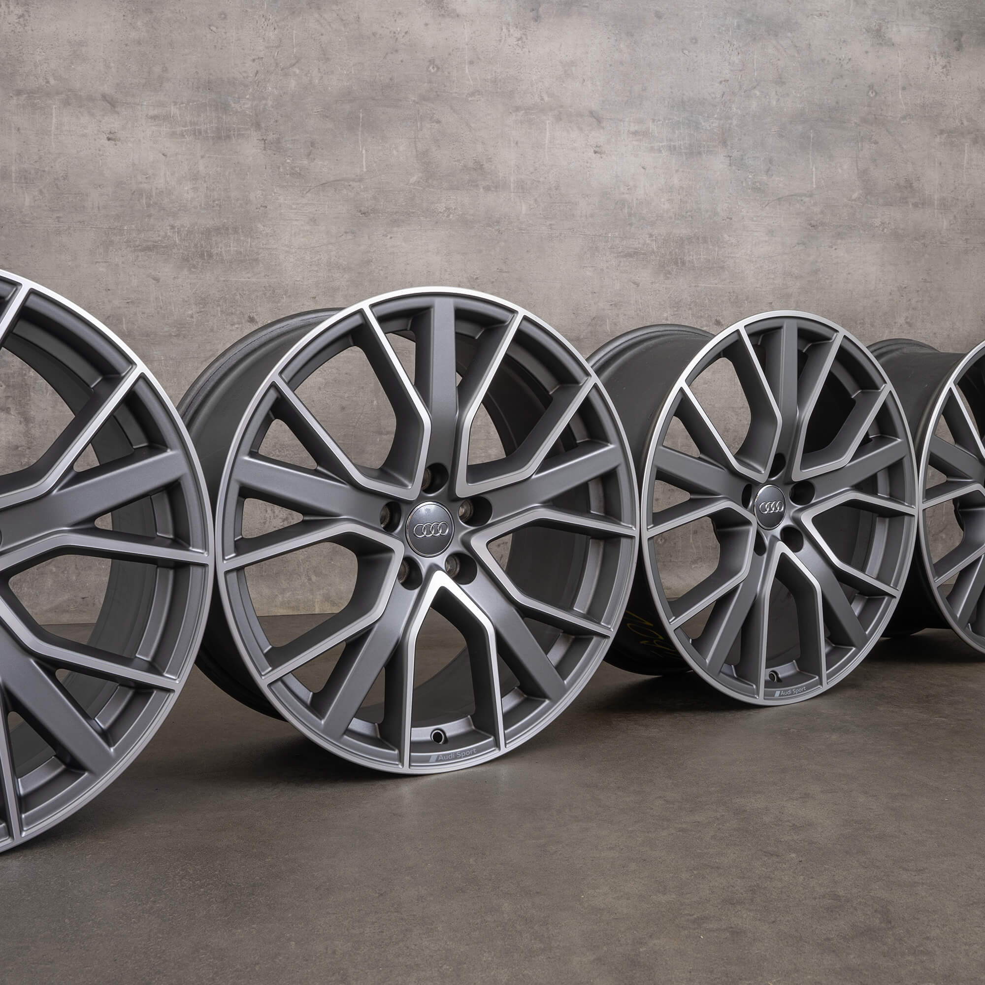 Audi A4 S4 B9 8W 19 inch rims 8W0601025DH titanium matt high gloss aluminum