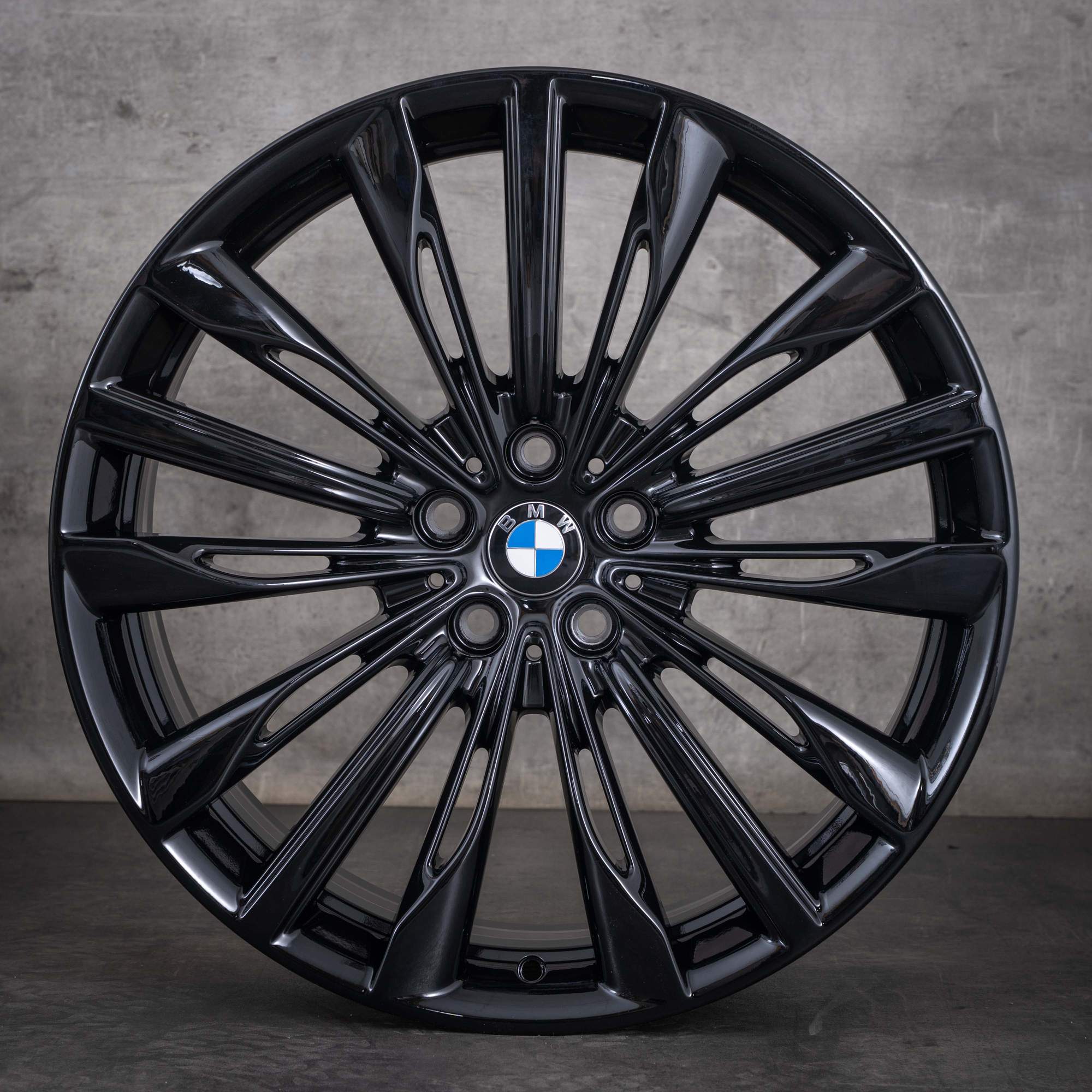 OEM BMW 6 Series GT and 7 20-inch G32 G11 G12 summer wheels Styling 646 6868051 6868052 Gloss Black