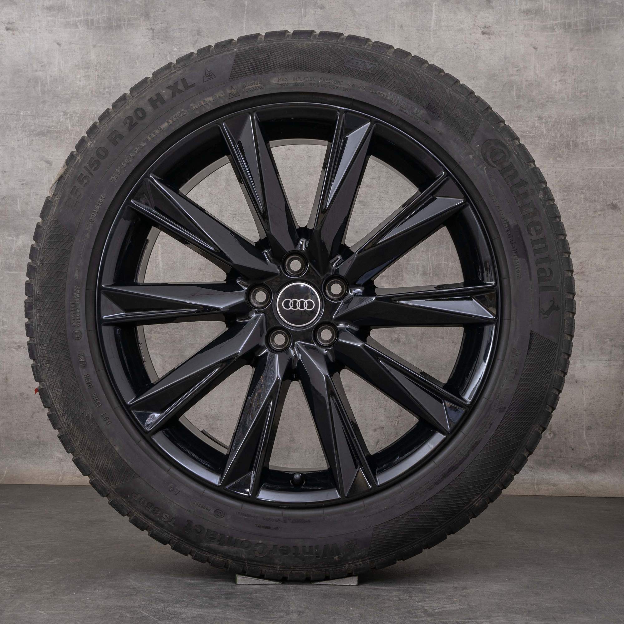 Original Audi e-tron Q8 Winterräder 20 Zoll GE Felgen Lamina 4KE071490 schwarz glanz