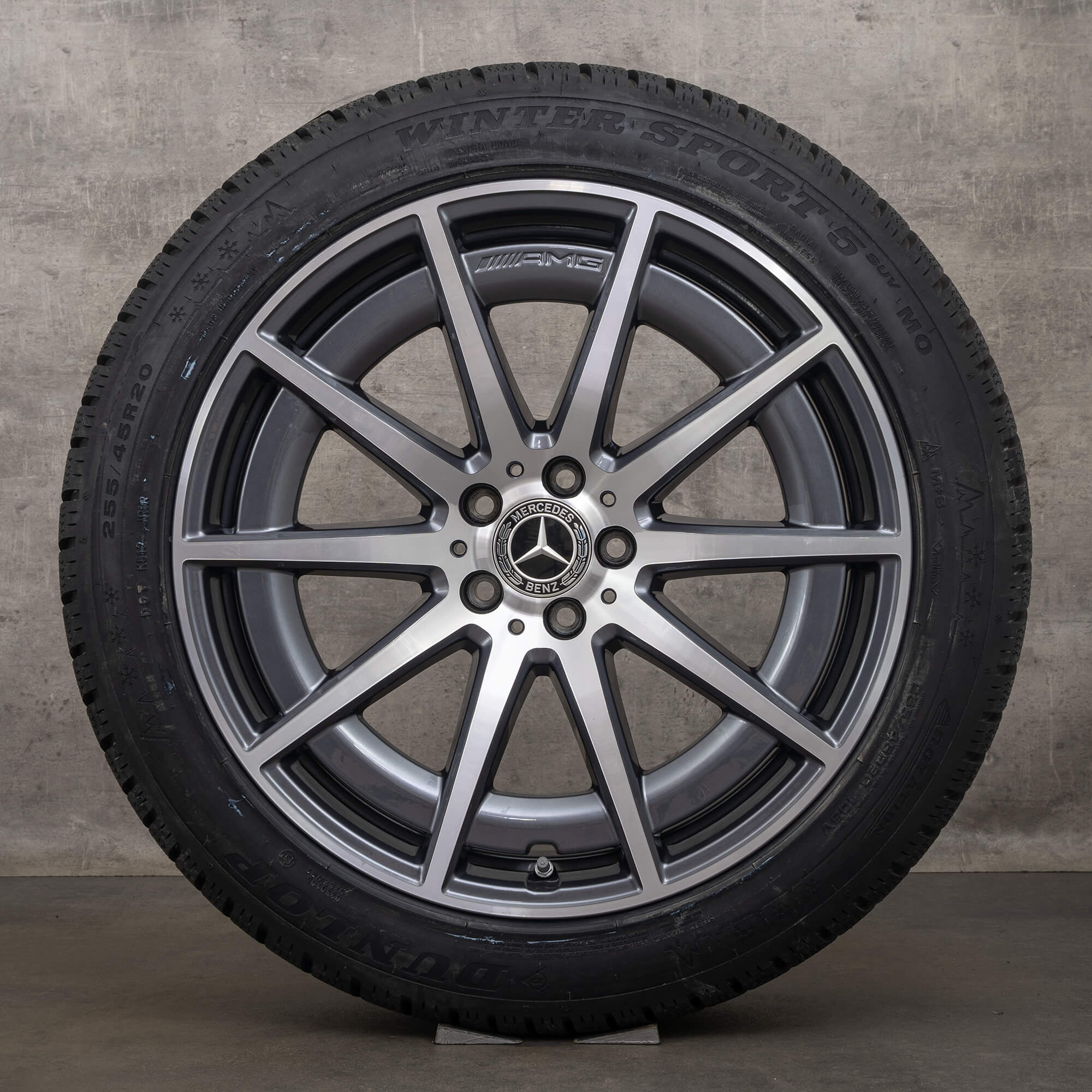 Alkuperäiset Mercedes Benz S-sarjan S 63 E AMG talvirenkaat 20 tuuman W223 Performance vanteet A2234011900 A2234012000 himalajanharmaa Kiillotettu UUSI