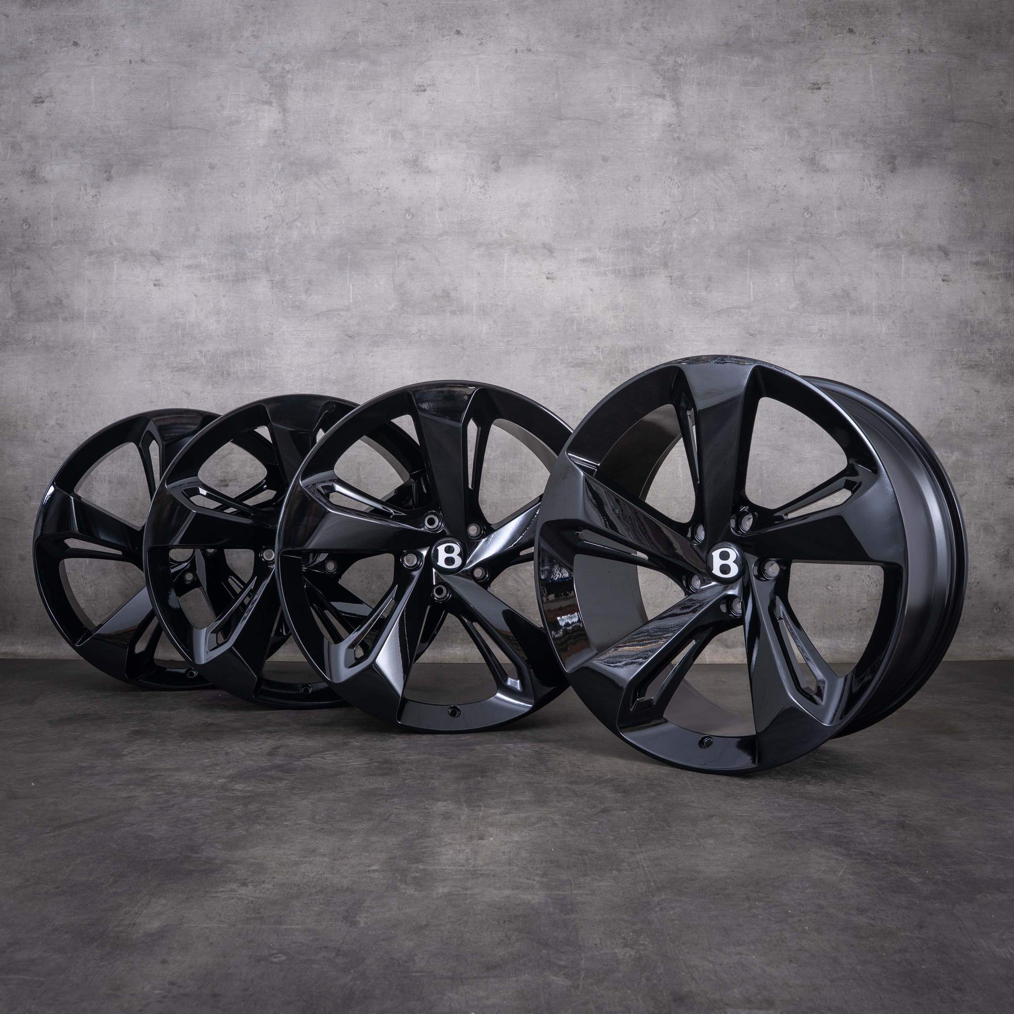 Llantas originales Bentley Bentayga de 22 pulgadas 4V1 36A601025D negro brillante