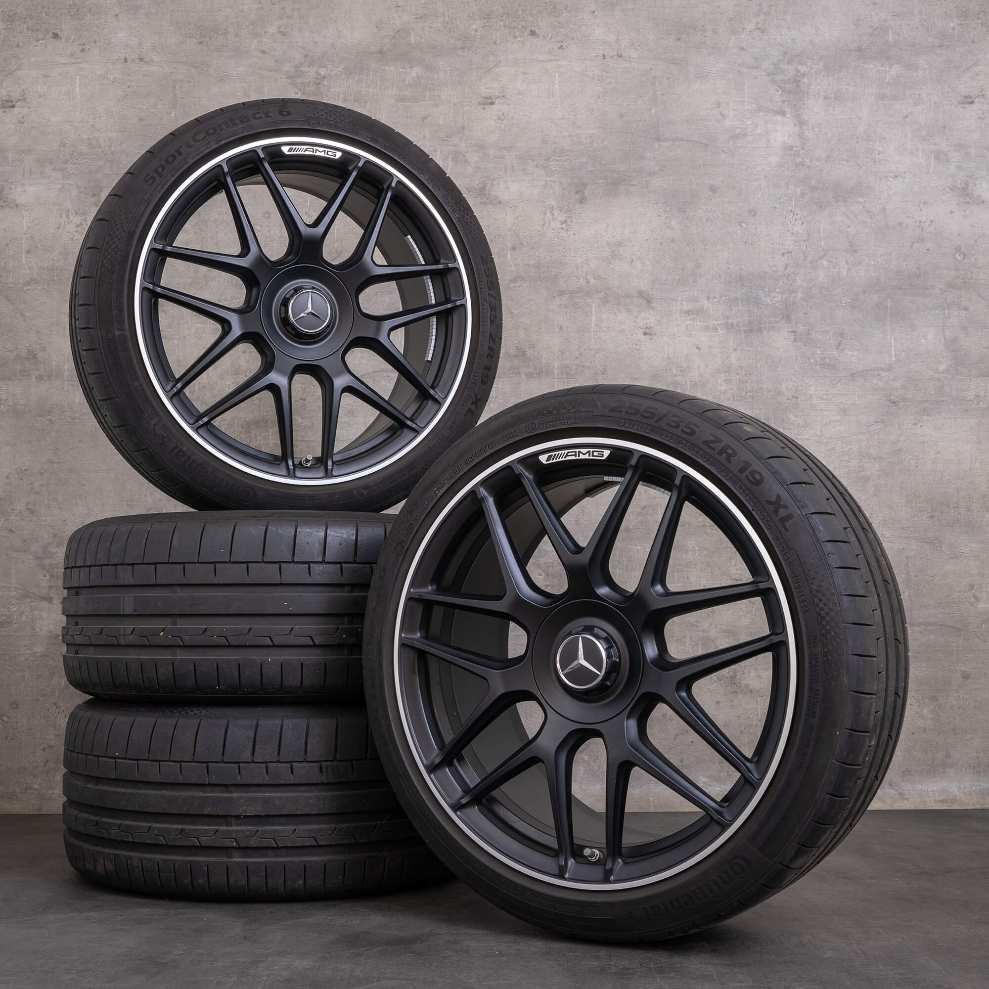 Originální letni disky Mercedes Benz CLA 45 & S AMG 19" C118 X118 A1774012400 černé matné lesklé soustružené