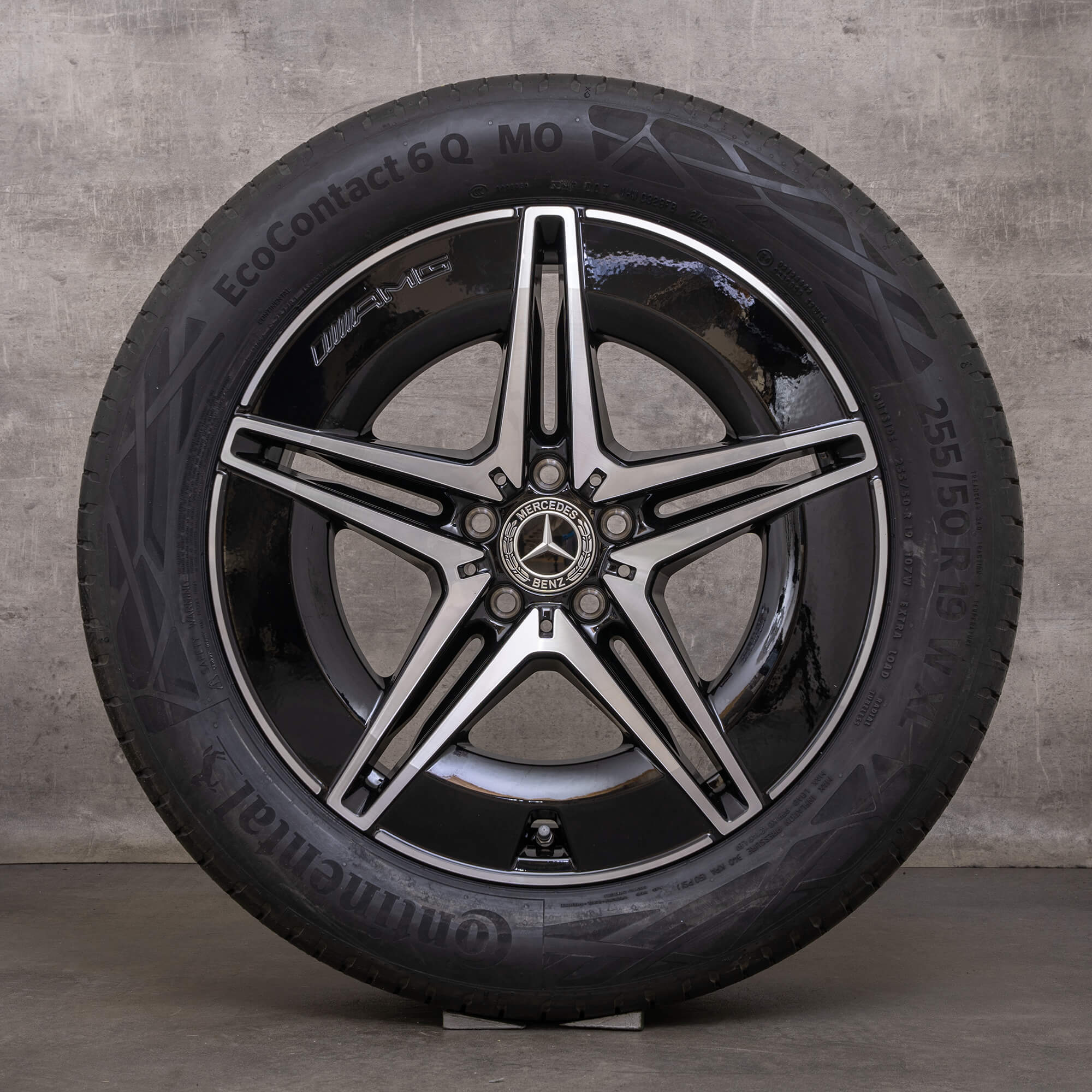 Alkuperäiset Mercedes Benz EQC AMG vanteet 19 tuuman N293 kesäpyörät A2934011500 A2934011600 musta kiillotettu UUTUUS