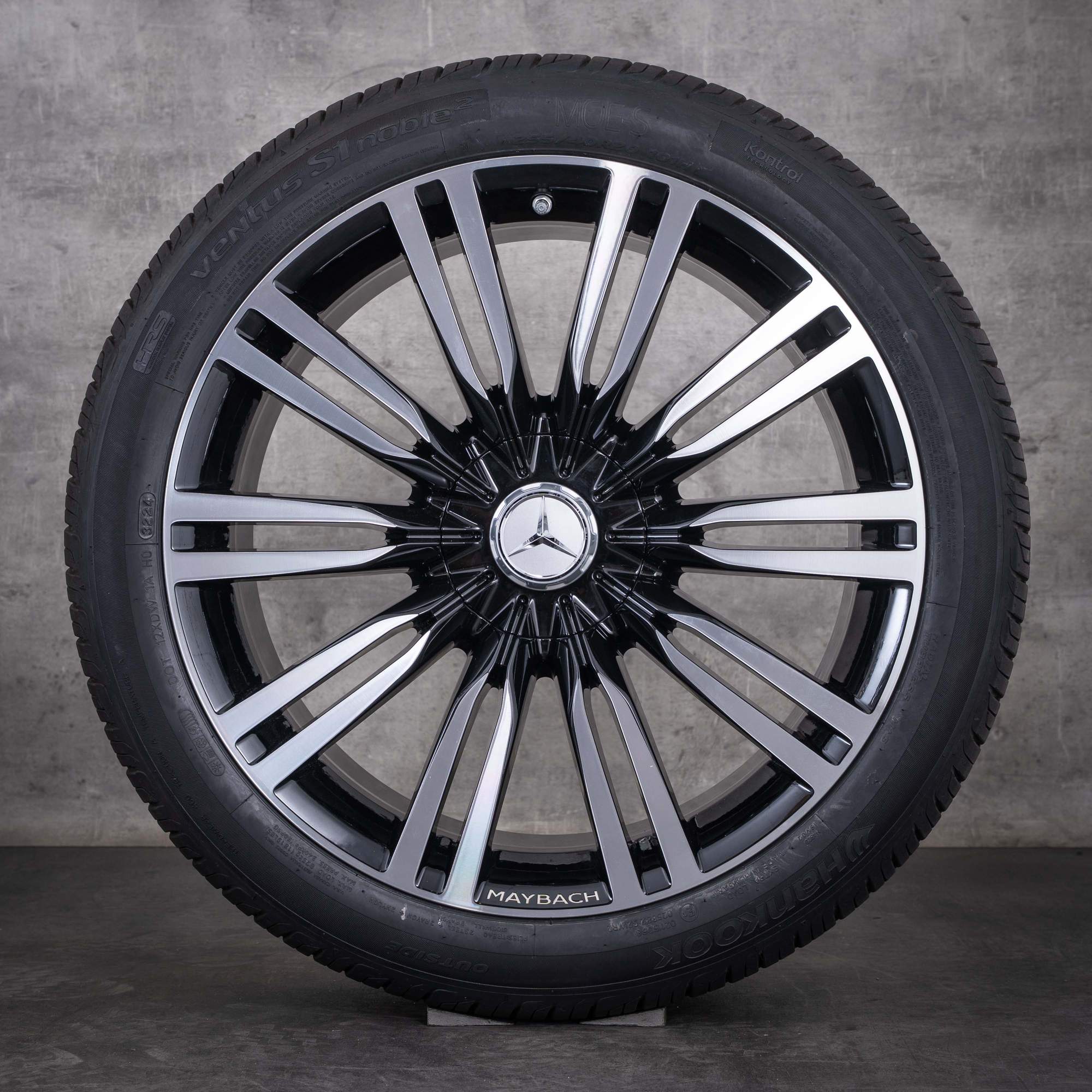 Original Maybach Mercedes Benz S-Klasse Felgen 20 Zoll W223 Z223 Sommerreifen A2234014000 A2234014100 schwarz glanzgedreht Sommerräder