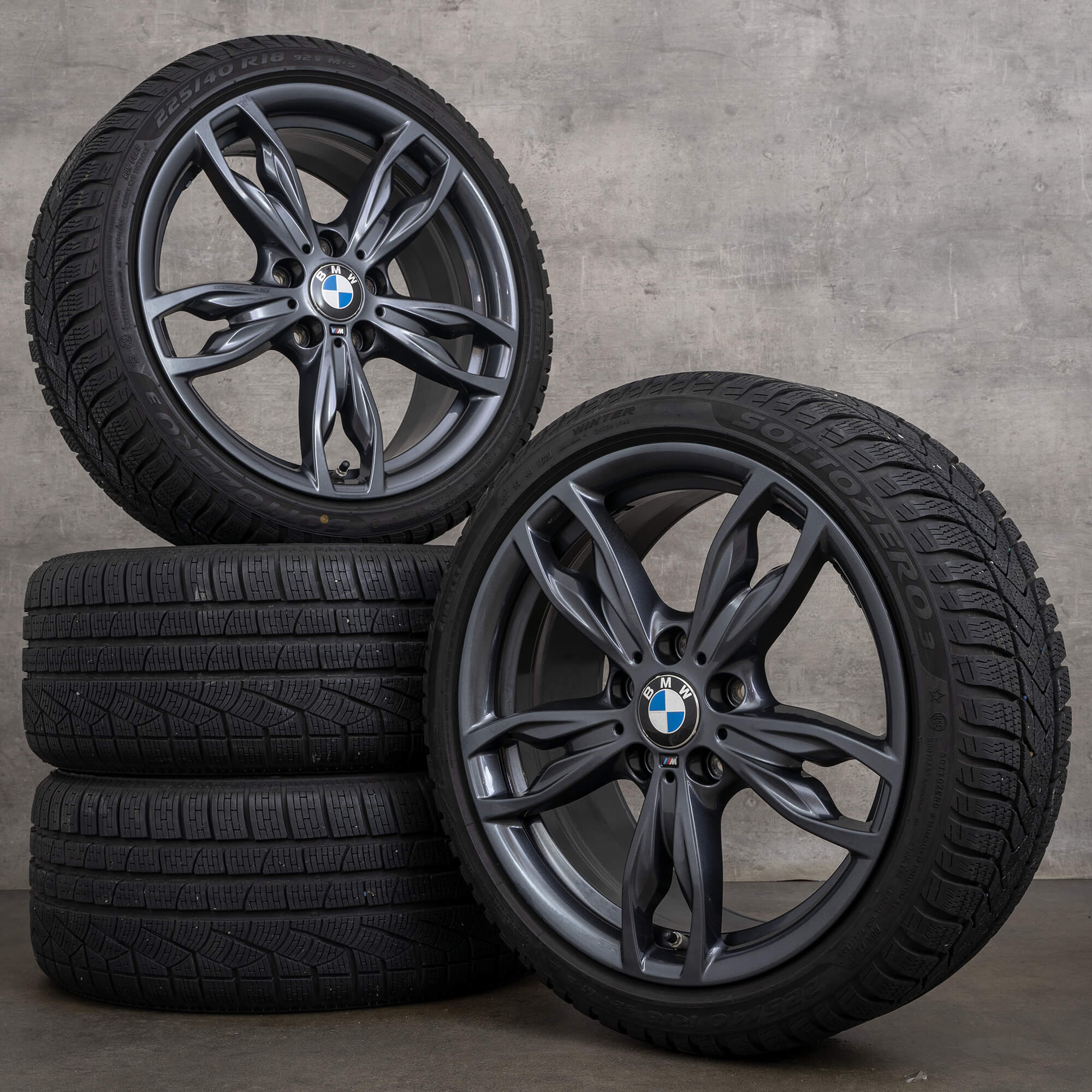 BMW 1-serie F20 F21 2-serie F22 F23 vinterhjul 18 tommer fælge vinterdæk 436 M - sæt med 4 hjul
