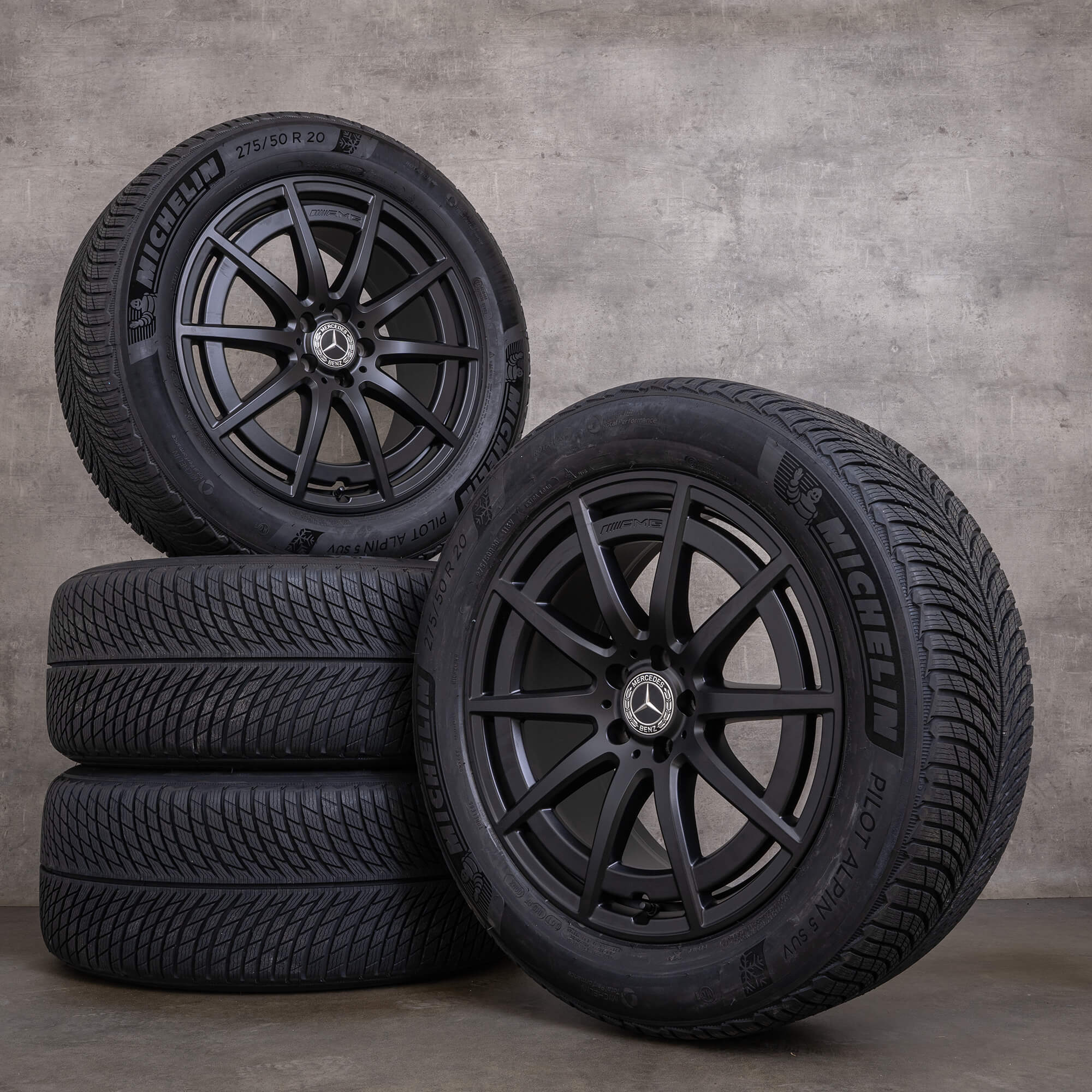 Originele Mercedes Benz GLE 53 63 S AMG wintervelgen 20 inch V167 velgen A1674014000 A1674014100 zwart mat