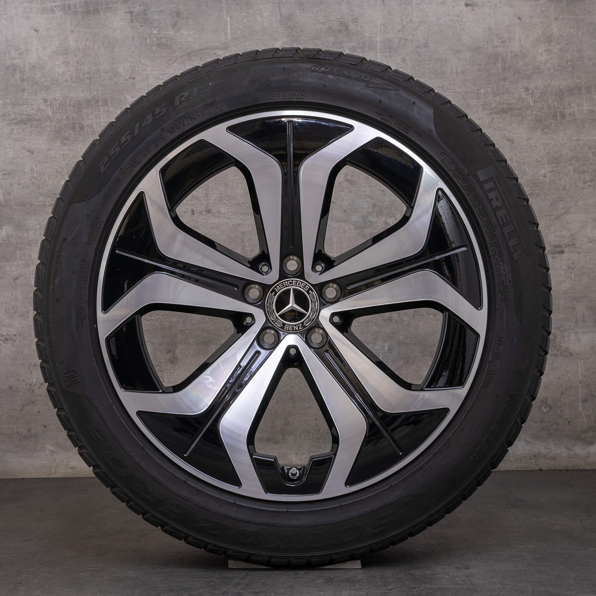 Orijinal Mercedes Benz E-Serisi All-Terrain kış jant lastik 19 inç S214 X214 jantlar A2144014000 siyah cilalı