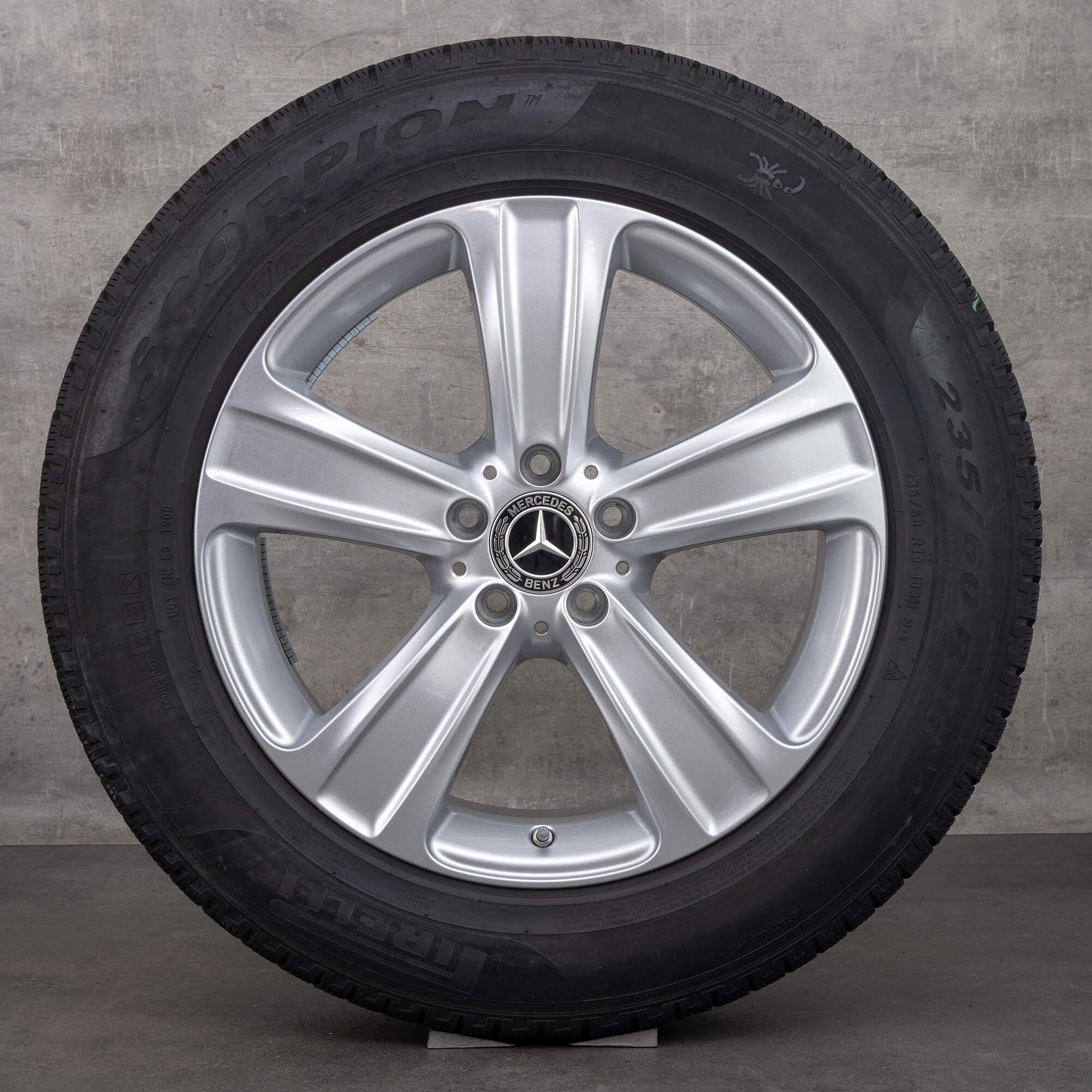 Mercedes 18 palcové ráfky GLC W253 X253 C253 kompletni zimni alu kola A2534012100