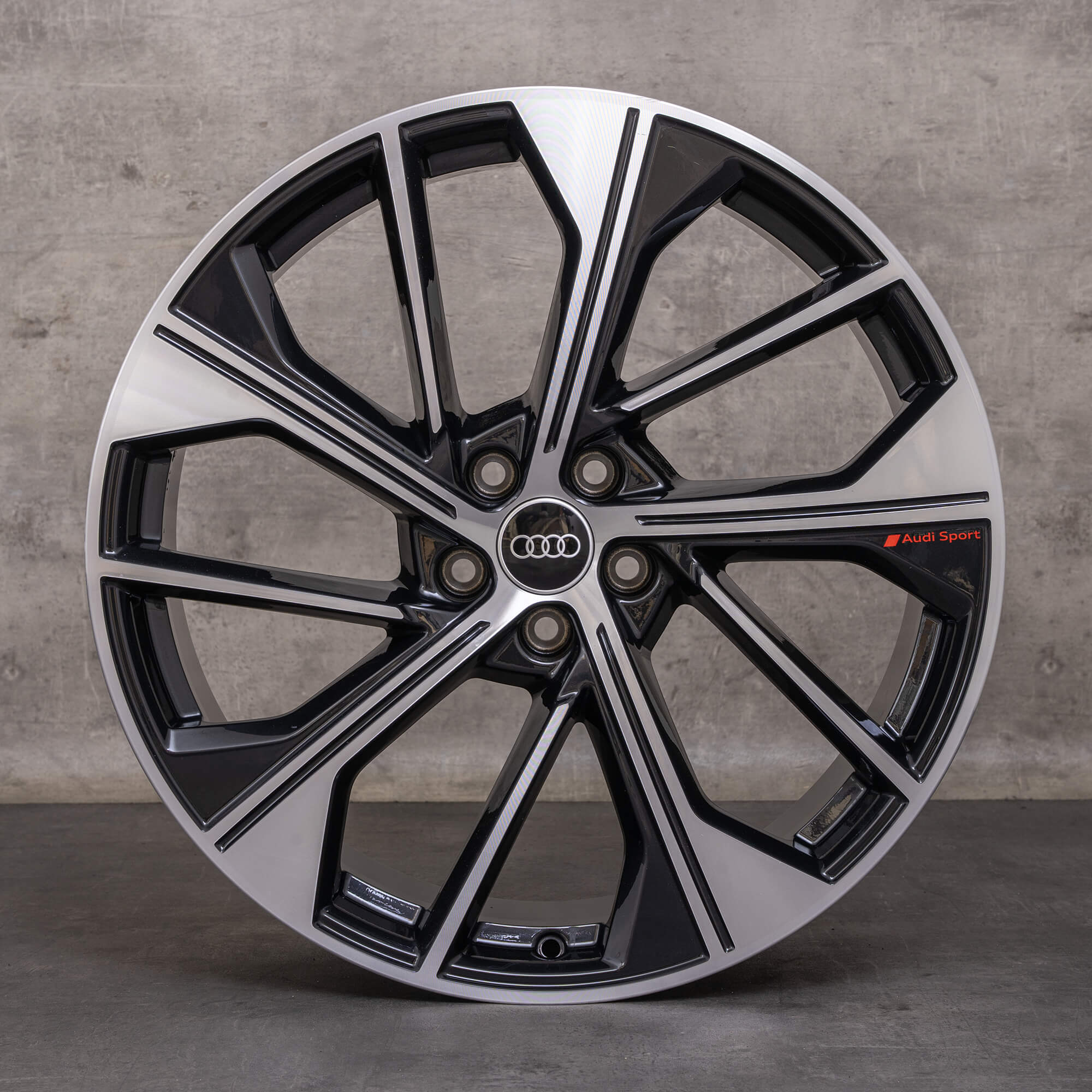 Original Audi Q5 SQ5 Felgen 21 Zoll FY 80A601025BQ schwarz glanzgedreht 8,5x21 ET34