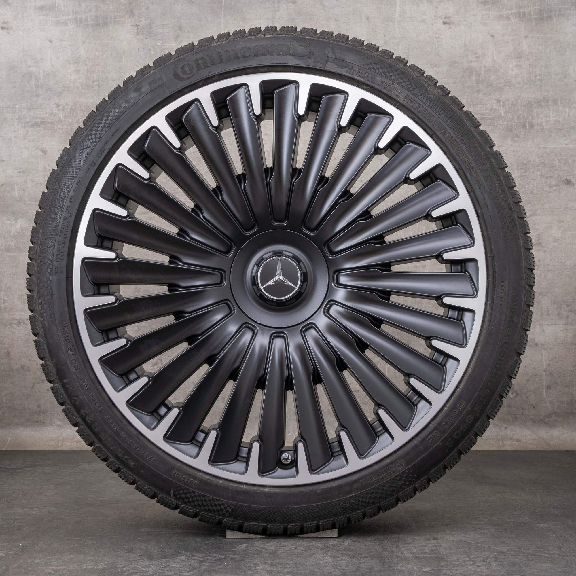Original Mercedes Benz EQE SUV 43 53 AMG Winterräder 22 Zoll X294 Felgen A2944011600 schwarz matt glanzgedreht