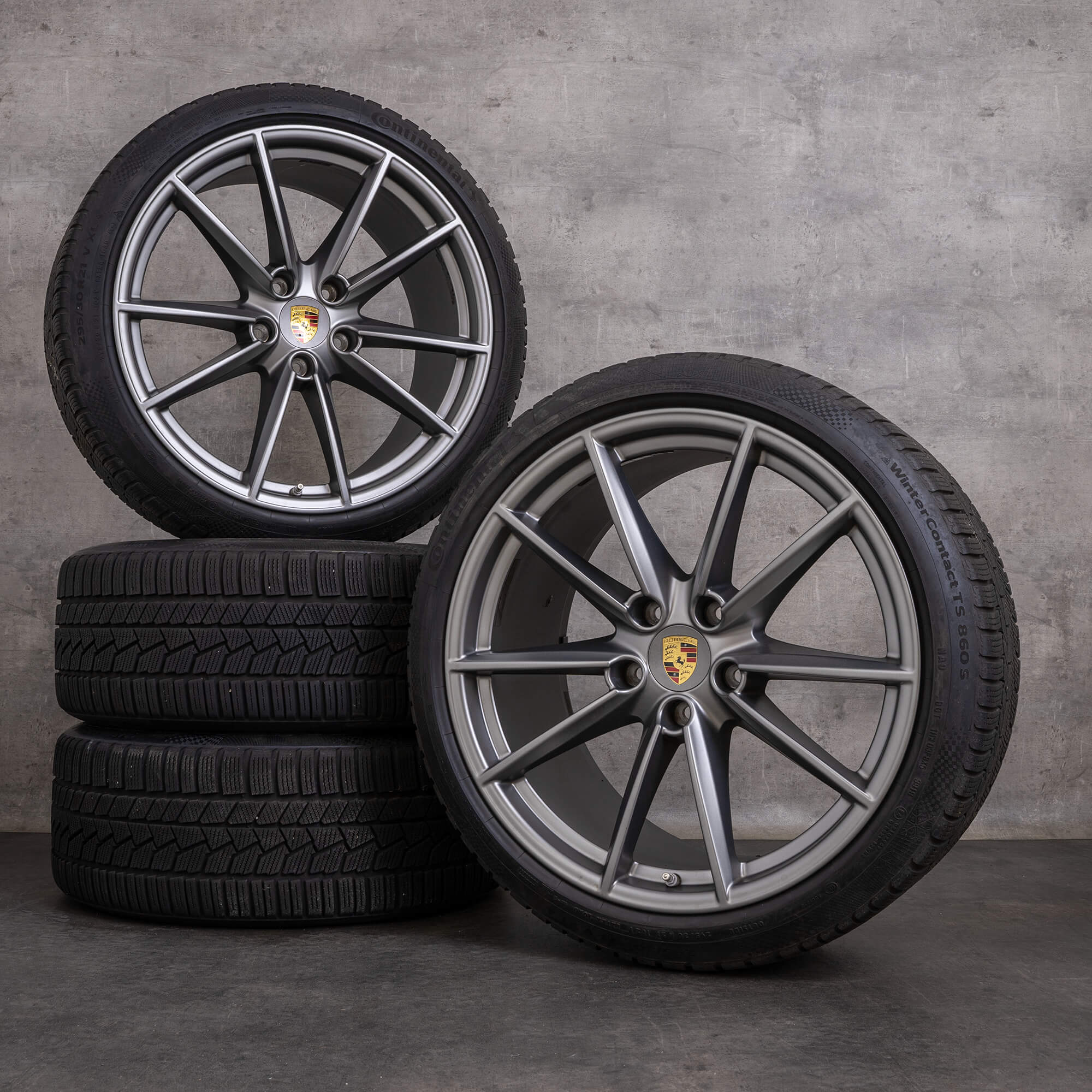 Originales Porsche 911 ruedas de invierno 20 21 pulgadas 992 I llantas 992601025C 992601025D Carrera S rueda platino plata mate