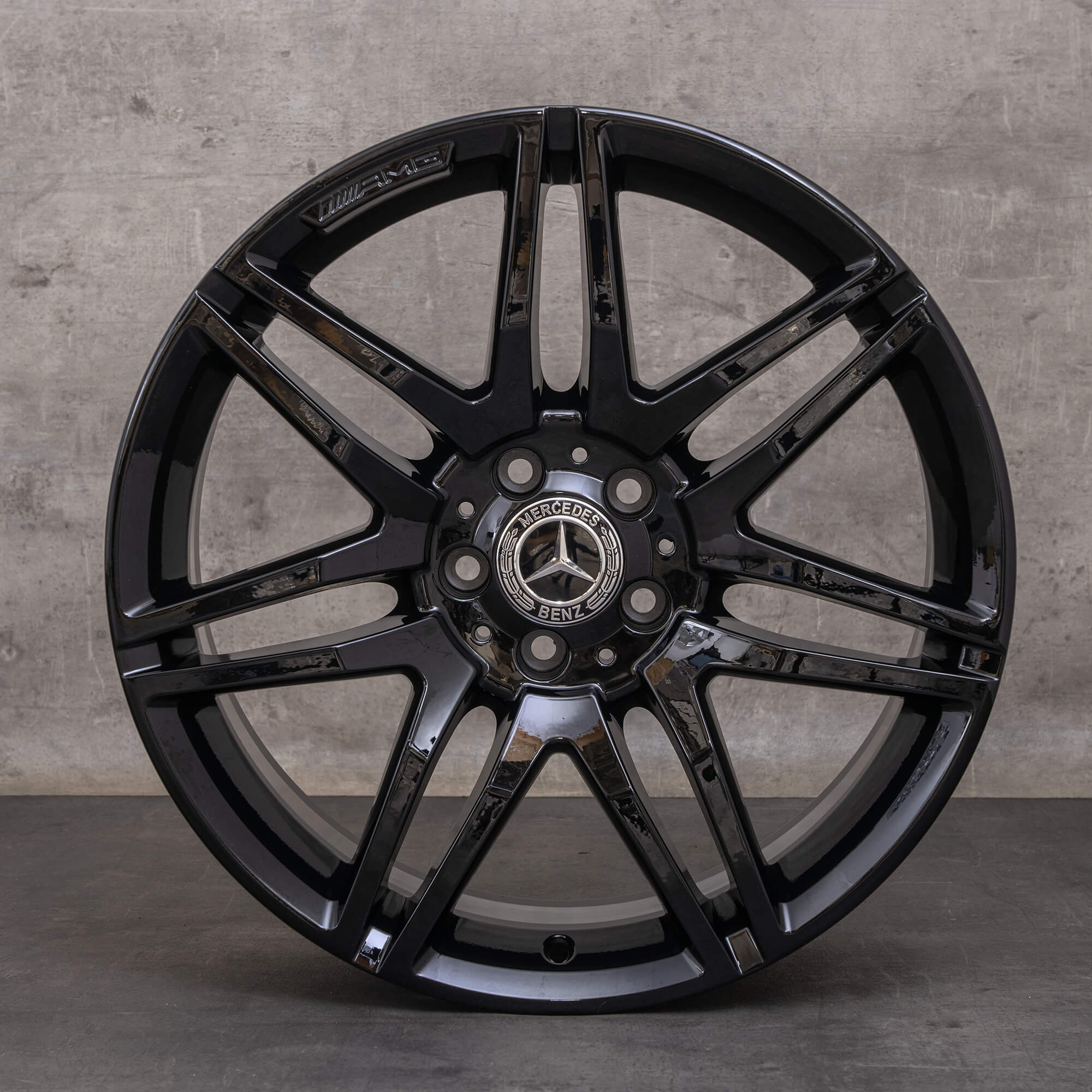 Genuine Mercedes Benz E-Class AMG jante 19 inch W212 S212 A2124014502 A2124014602 negru lucios