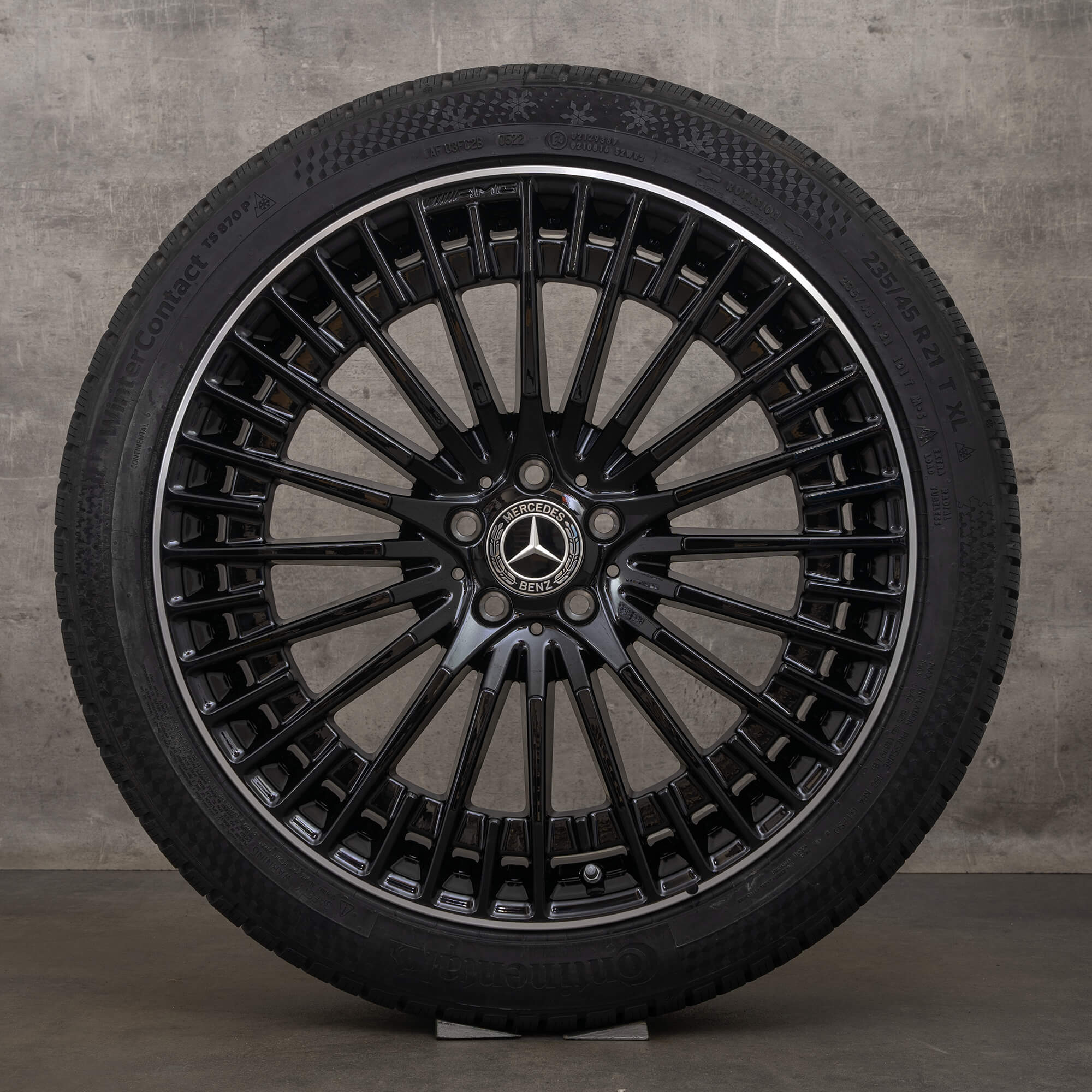 OEM AMG Mercedes EQC N293 21 inch winter tire rims A2934011000 A2934011100 black glossy turned NEW