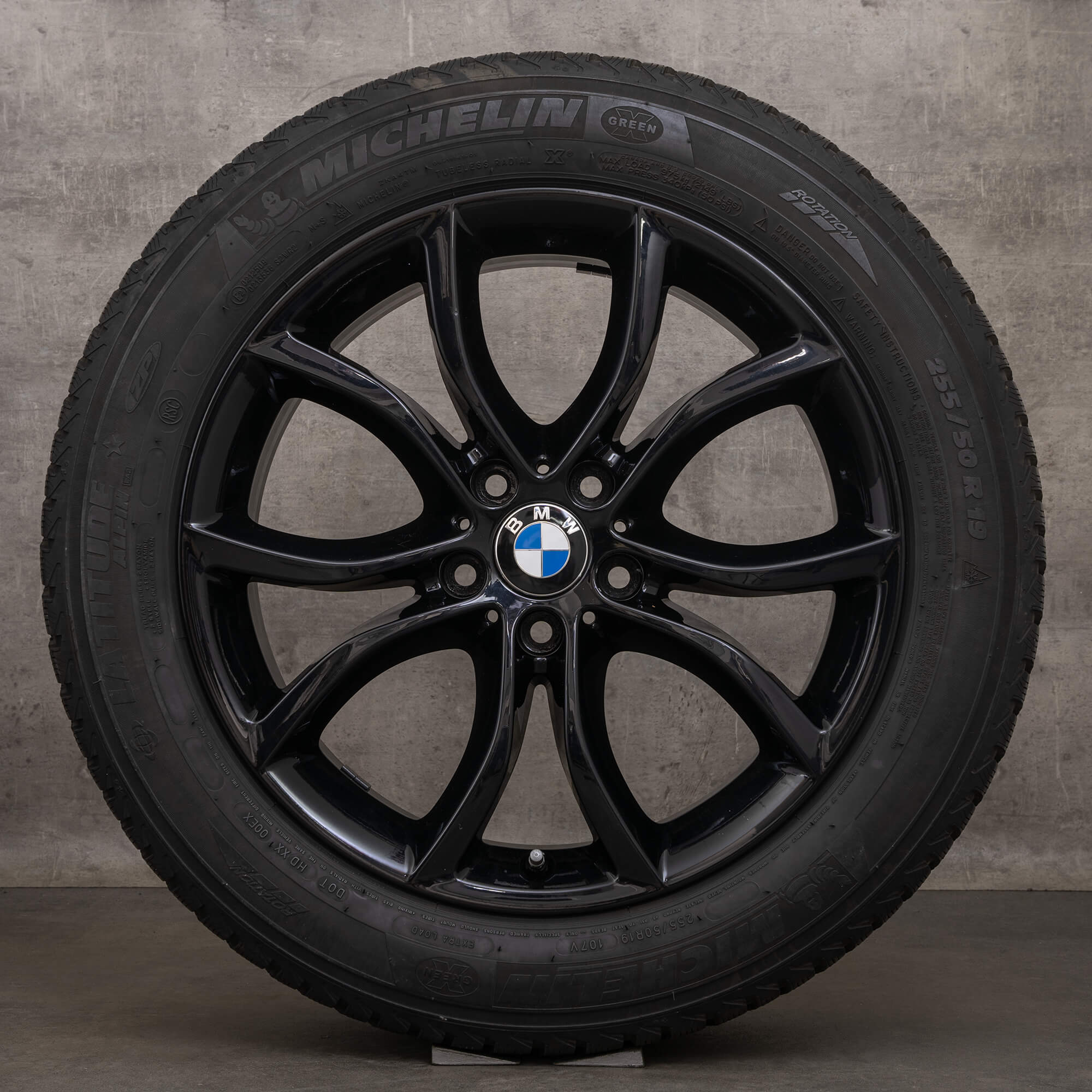 BMW X6 F16 19 tommer fælge vinterhjul vinterdæk 594 6858872 6858873 sort
