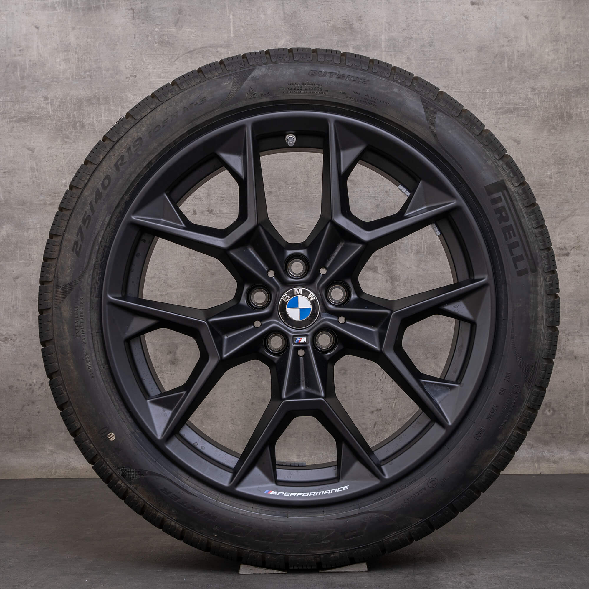 Original BMW i5 Winterräder 19 Zoll G61 Felgen Styling 942 M 5A324F4 5A47160 schwarz matt