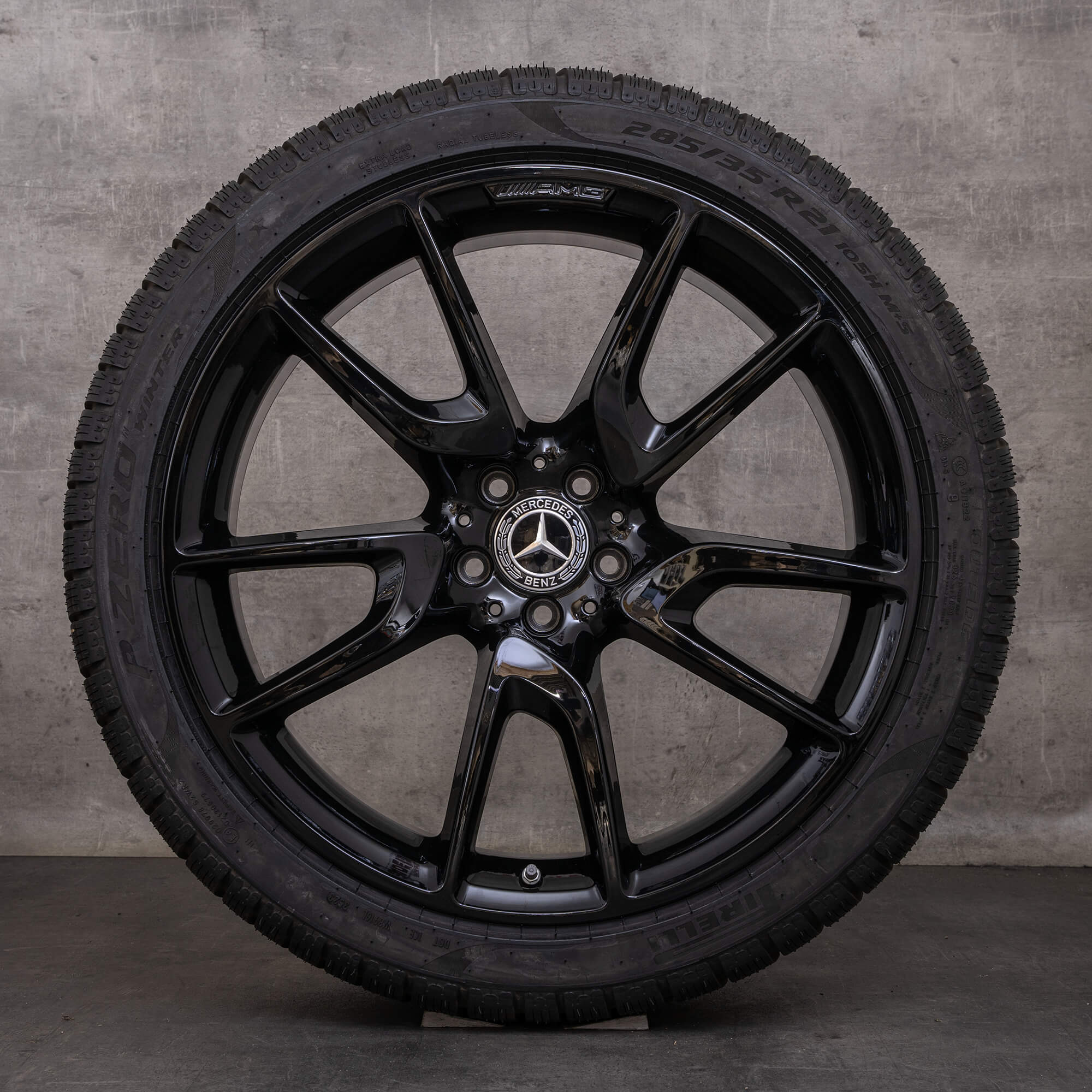 Oryginalał Mercedes Benz GLC 43 AMG koła zimowe 21 cali felgi X253 A2534012000 A2534012800 czarny błyszczący