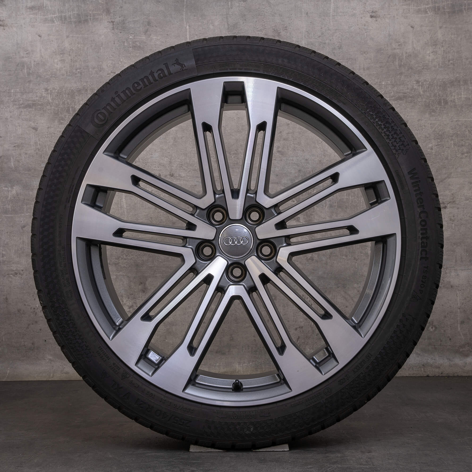 Originale Audi Q5 SQ5 vinterhjul 21 tommers FY felger 80A601025AC titanpolert