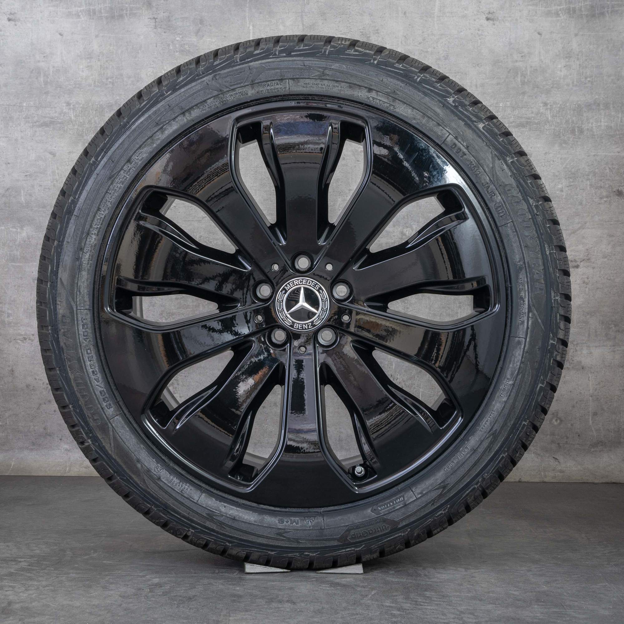 Oryginalne koła zimowe Mercedes Benz EQC 20 cali felgi N293 A2934010300 A2934010500 czarne błyszczące