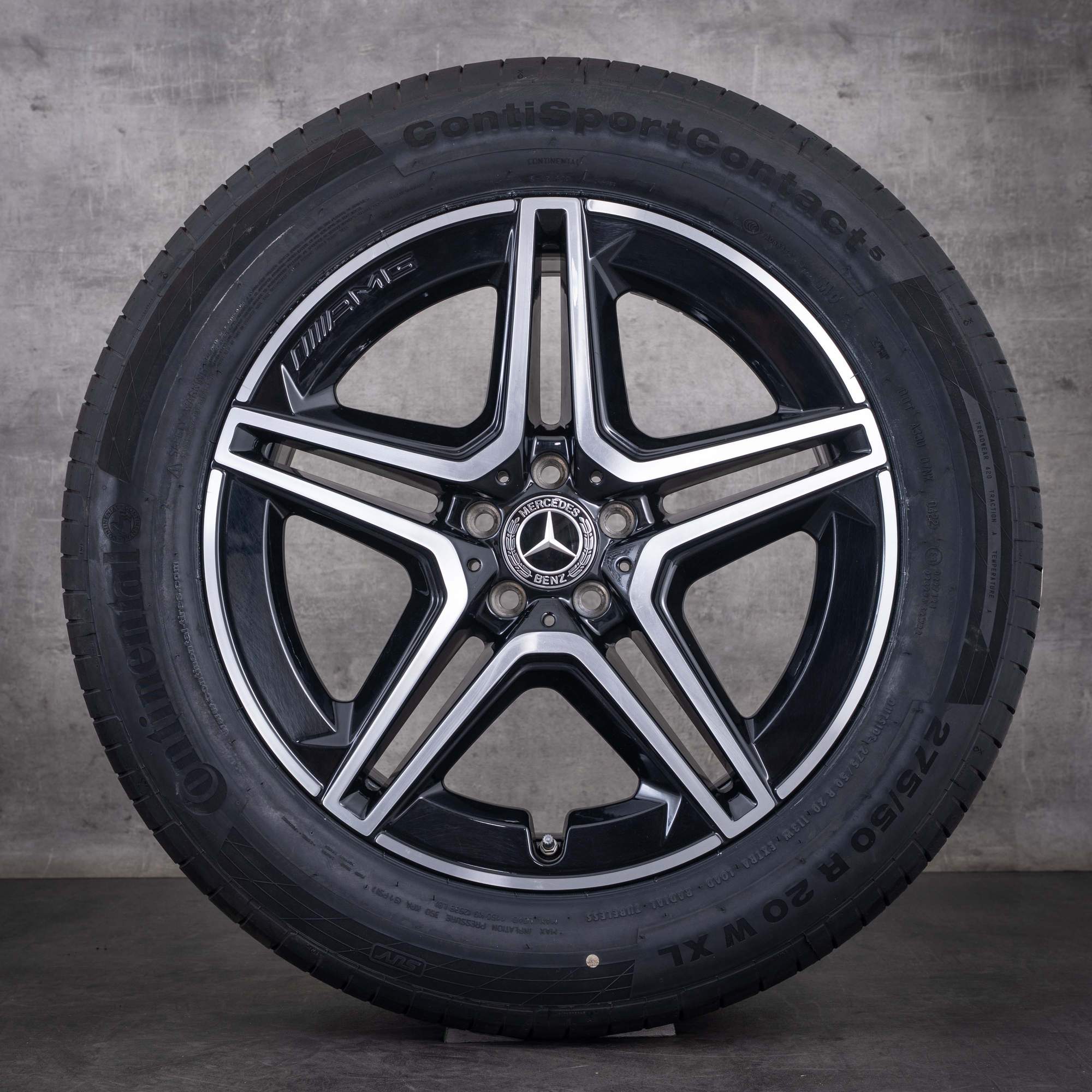 OEM Mercedes-Benz GLE 53 AMG 20inch X167 C167 summer wheels A1674013200 A1674013300 Black diamond cut