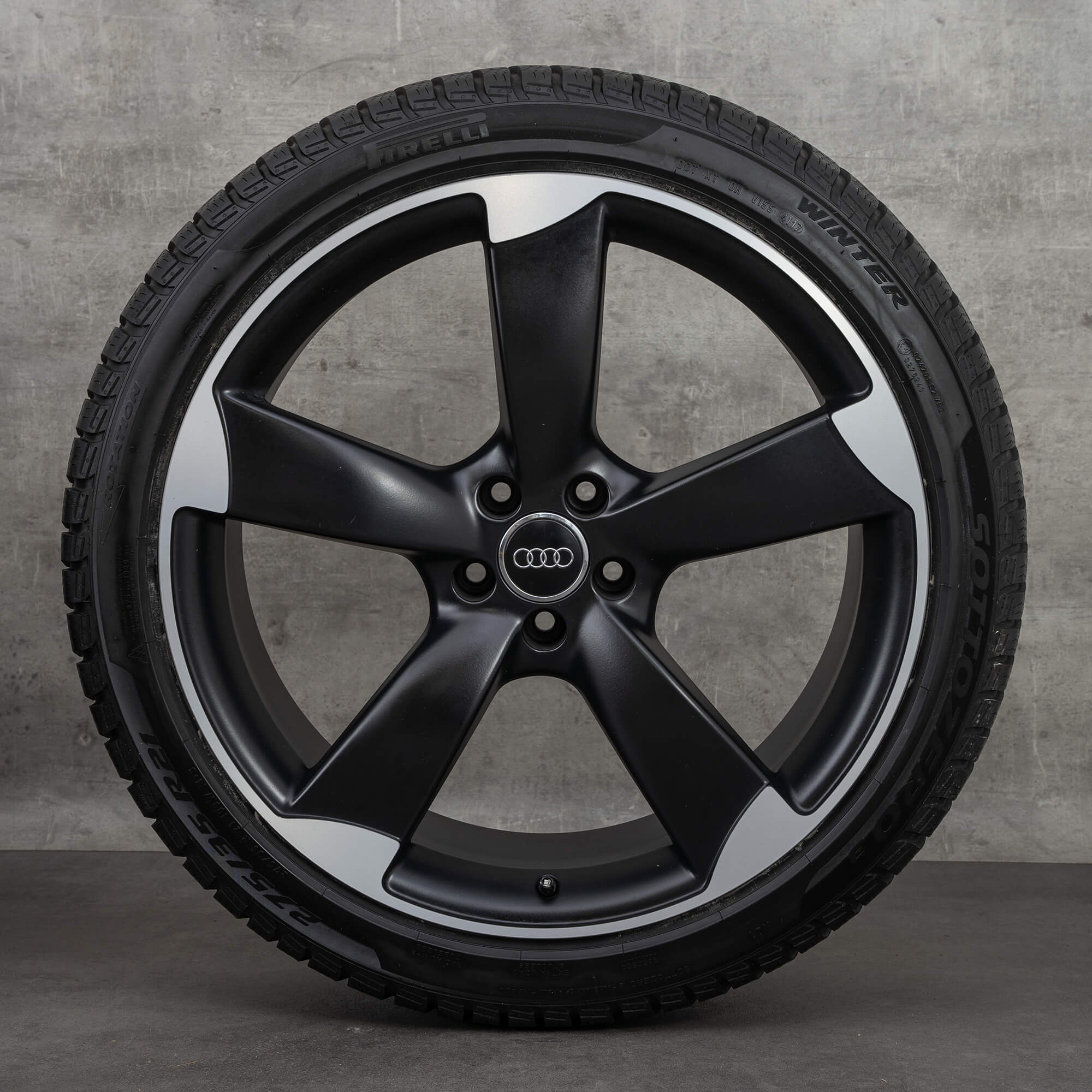 Alkuperäiset Audi A6 S6 vanteet 21 tuuman 4G C7 kesäpyörät 4H0601025BA Rotor Design musta matta kiillotettu