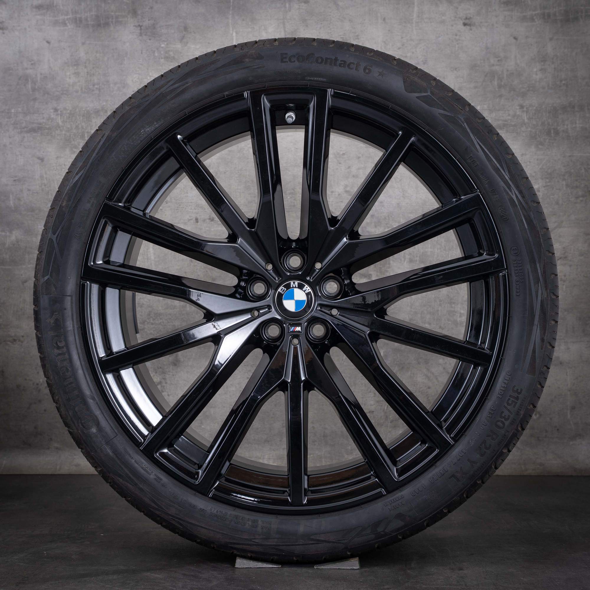 OEM BMW X5 X6 22-inch G05 G06 summer wheels Styling 742 M 8090013 8090014 Gloss Black
