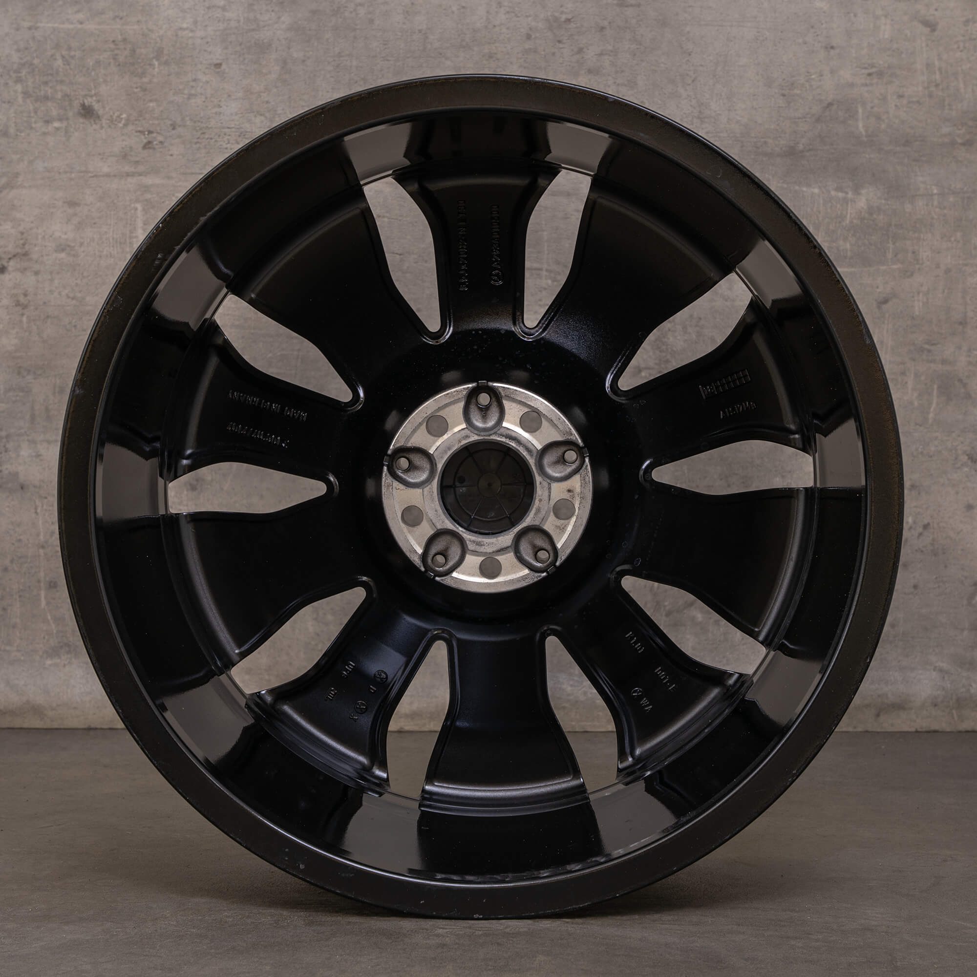 Genuine Mercedes-Benz EQC ruota 20 pollici N293 A2934010500 asse posteriore nero ad alta lucentezza tornito