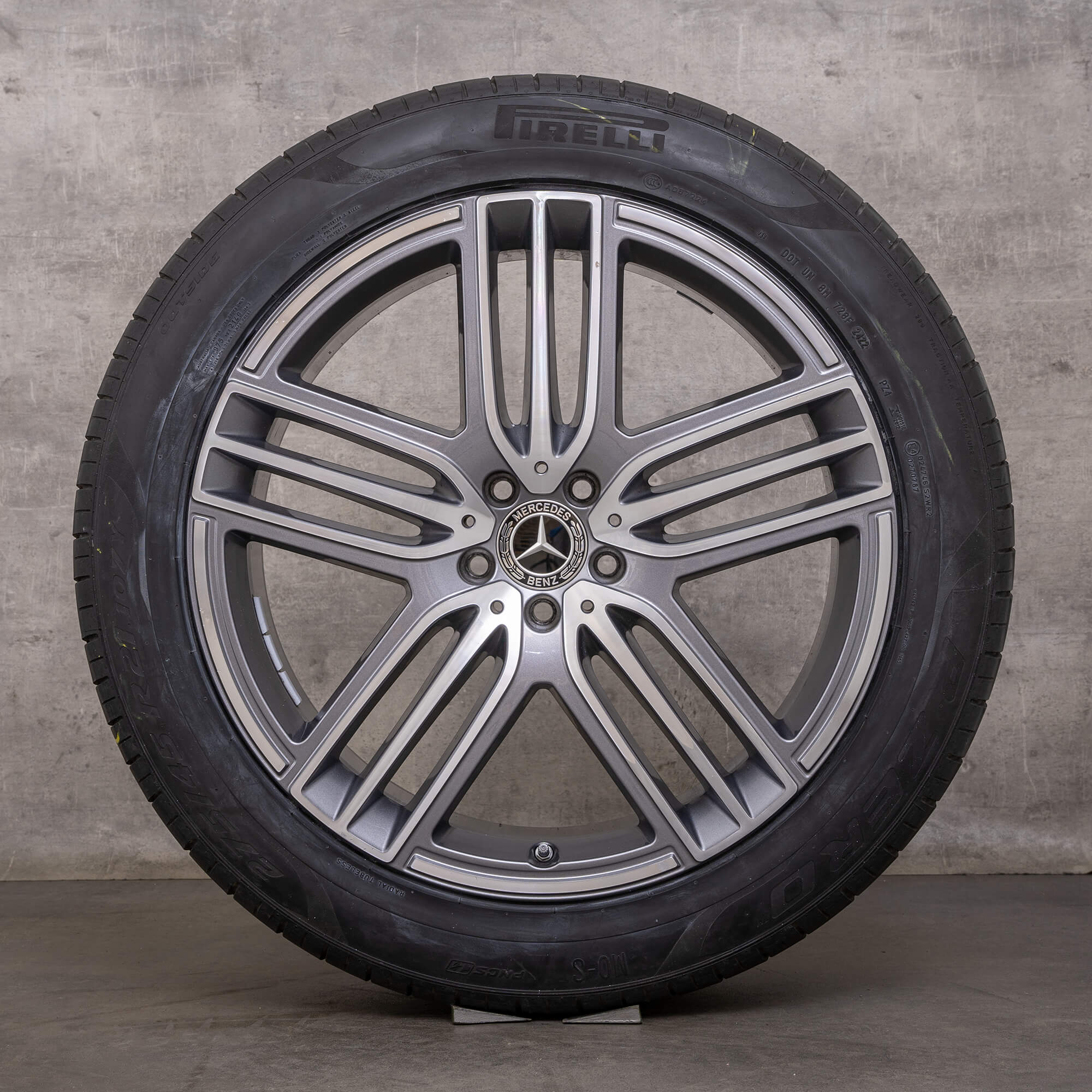 Orijinal Mercedes Benz GLS jantları 21 inç X167 yaz A1674015100 A1674015300 himalaya gri parlak tornalanmış