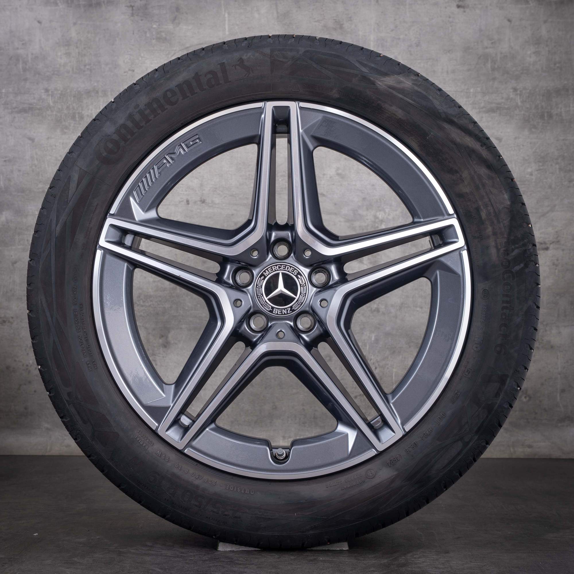 Jante originale Mercedes-Benz GLA GLB de 19 inci H247 X247 pentru anvelope de vară A2474011500 himalaya grey glanzgedreht