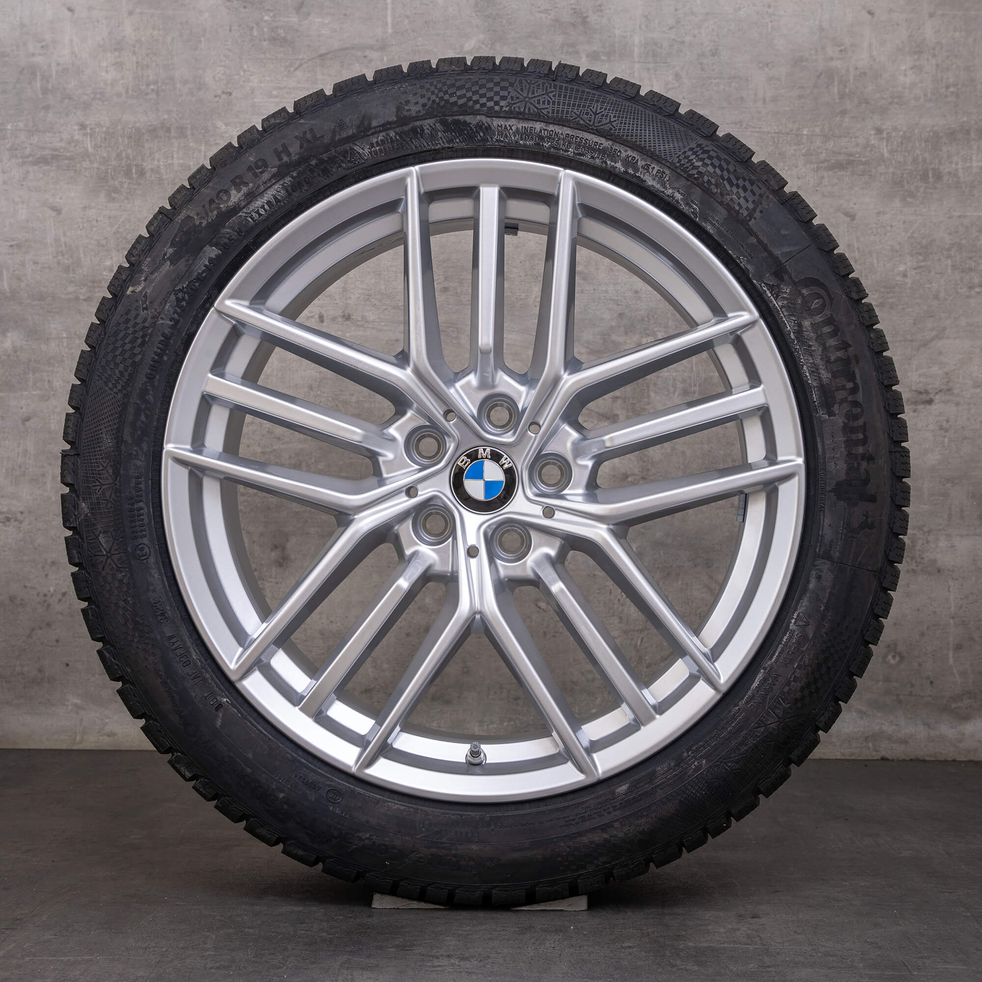 Original BMW 5er i5 Winterräder 19 Zoll G60 G61 Felgen 5A324D6 5A324D7 Styling 933 silber glanz NEU