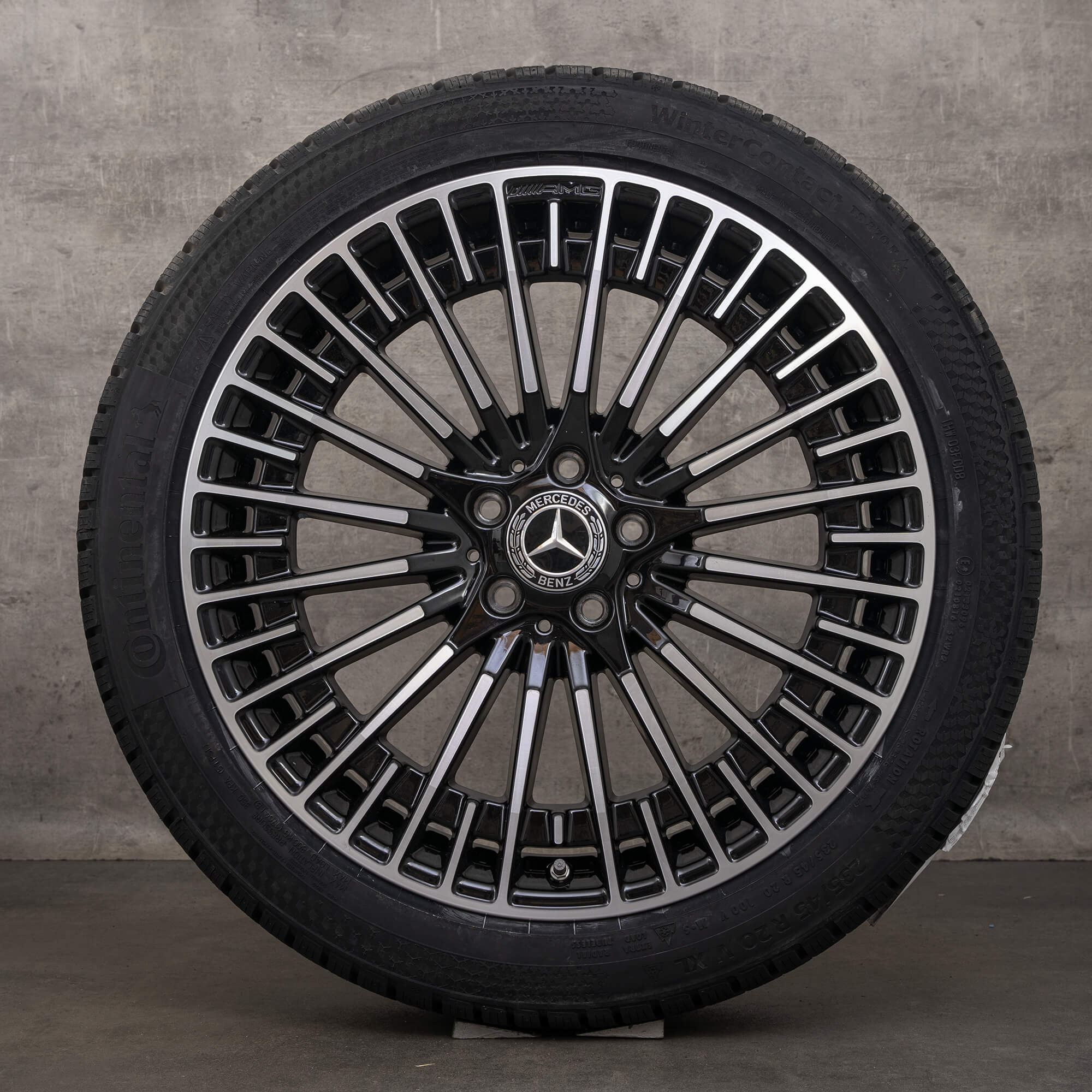 Oryginalne felgi AMG Mercedes EQA EQB 20 cali H243 X243 opony zimowe A2434010600 czarne polerowane koła NOWOŚĆ