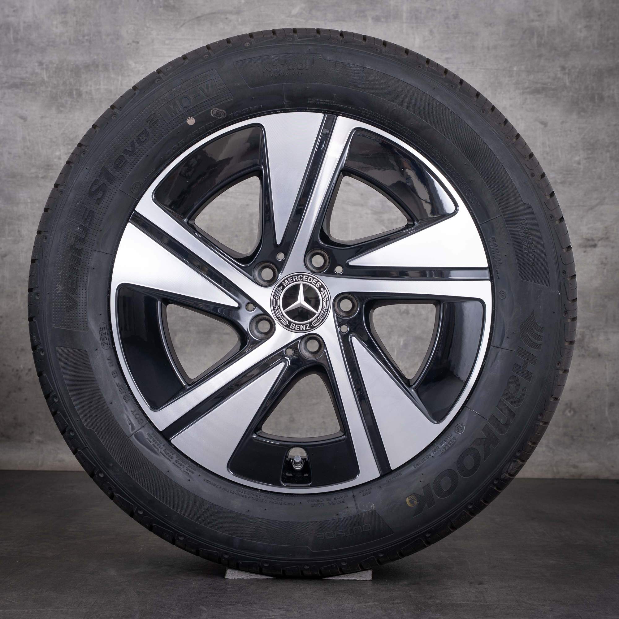 Jante originale Mercedes-Benz Clasa V Vito 17 inci 447 anvelope de vară A4484011400 negre diamantate NOI