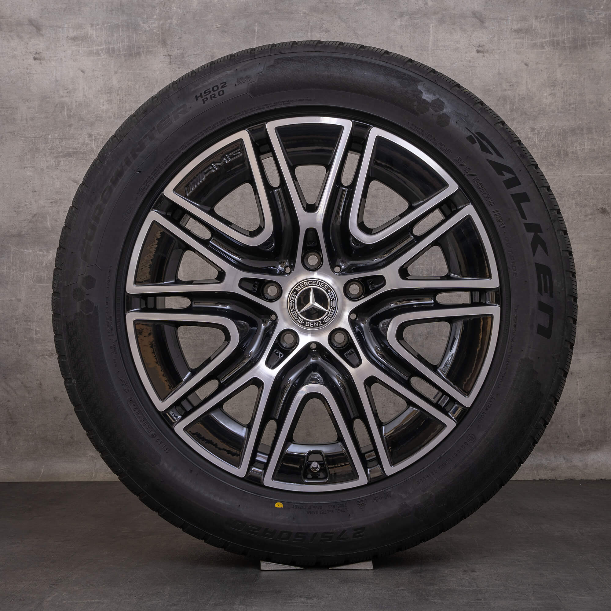 Original Mercedes Benz G-Klasse Winterräder 20 Zoll W465 Felgen A4654012300 schwarz glanzgedreht