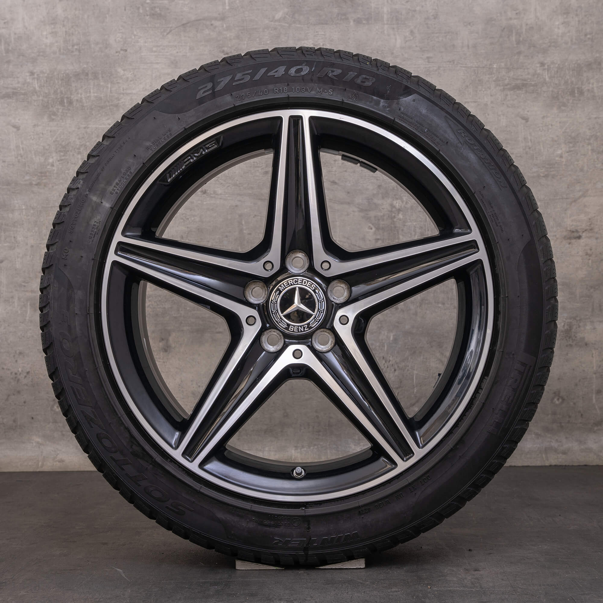 Oryginał Mercedes Benz Klasa E AMG koła zimowe 18 cali W213 S213 A238 C238 E300 felgi A2134011800 A2134011900 czarne polerowane toczone