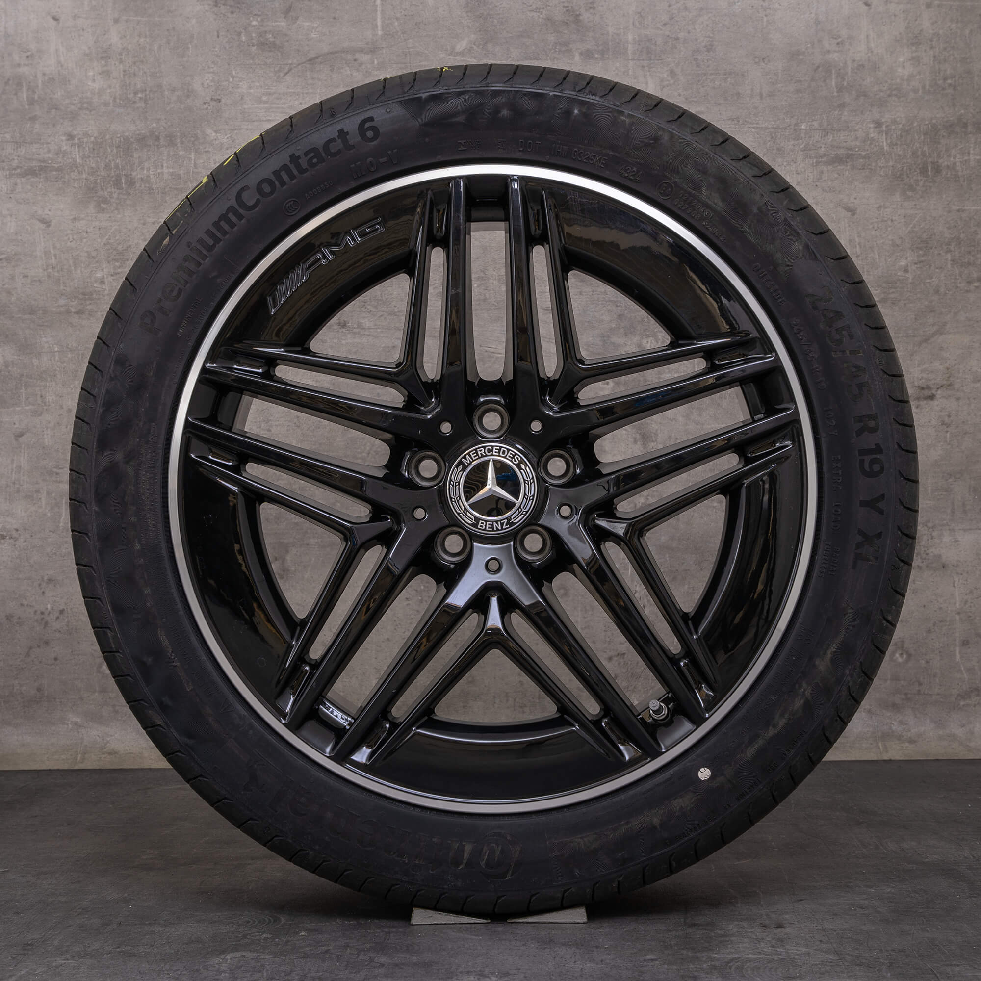Ægte Mercedes Benz V-Klasse AMG fælge 19 tommer W447 Vito Viano Sommerrder A4474018000 sort poleret