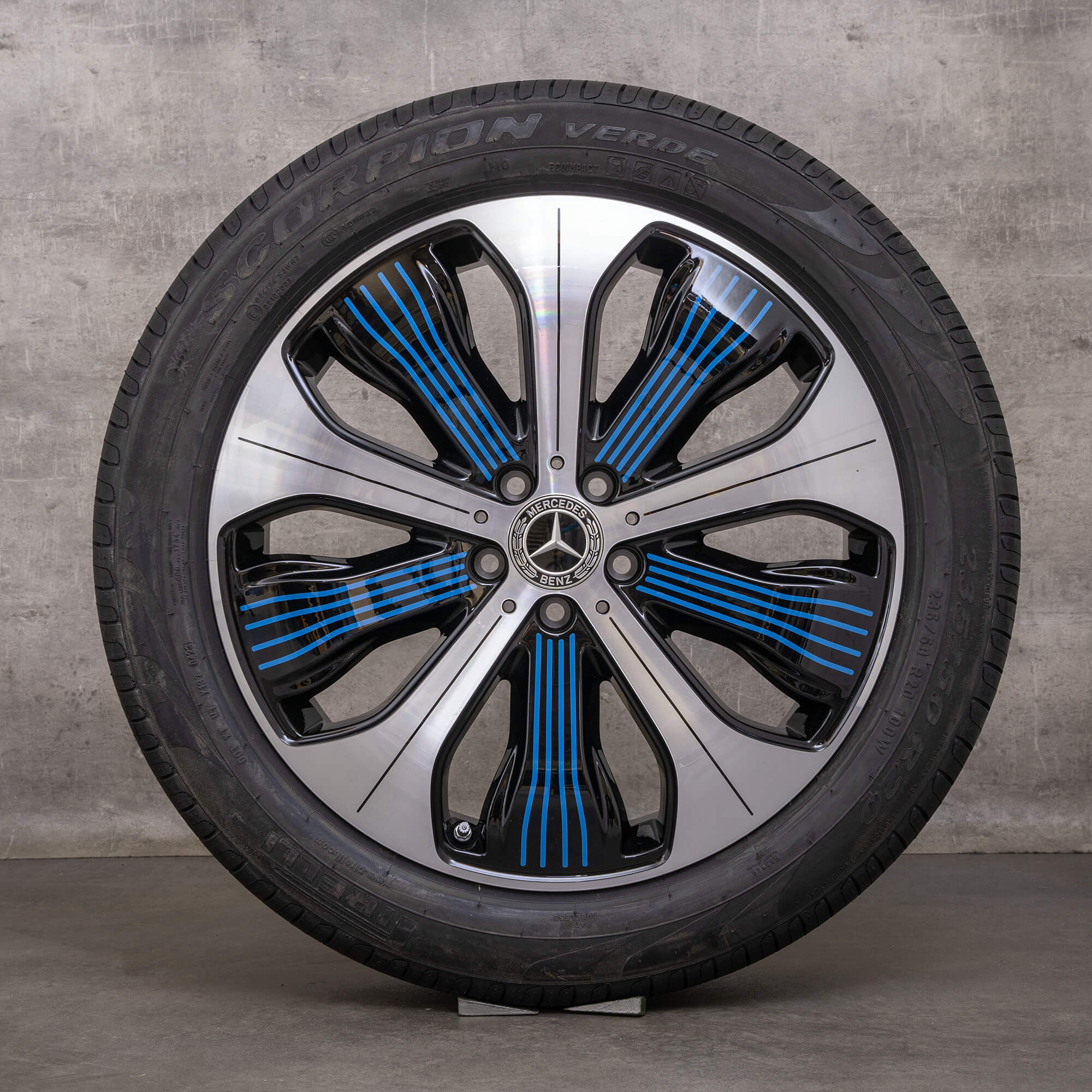 Originele Mercedes Benz EQC velgen 20 inch N293 zomerwielen A2934010300 A2934010500 zwart glanzend gedraaid