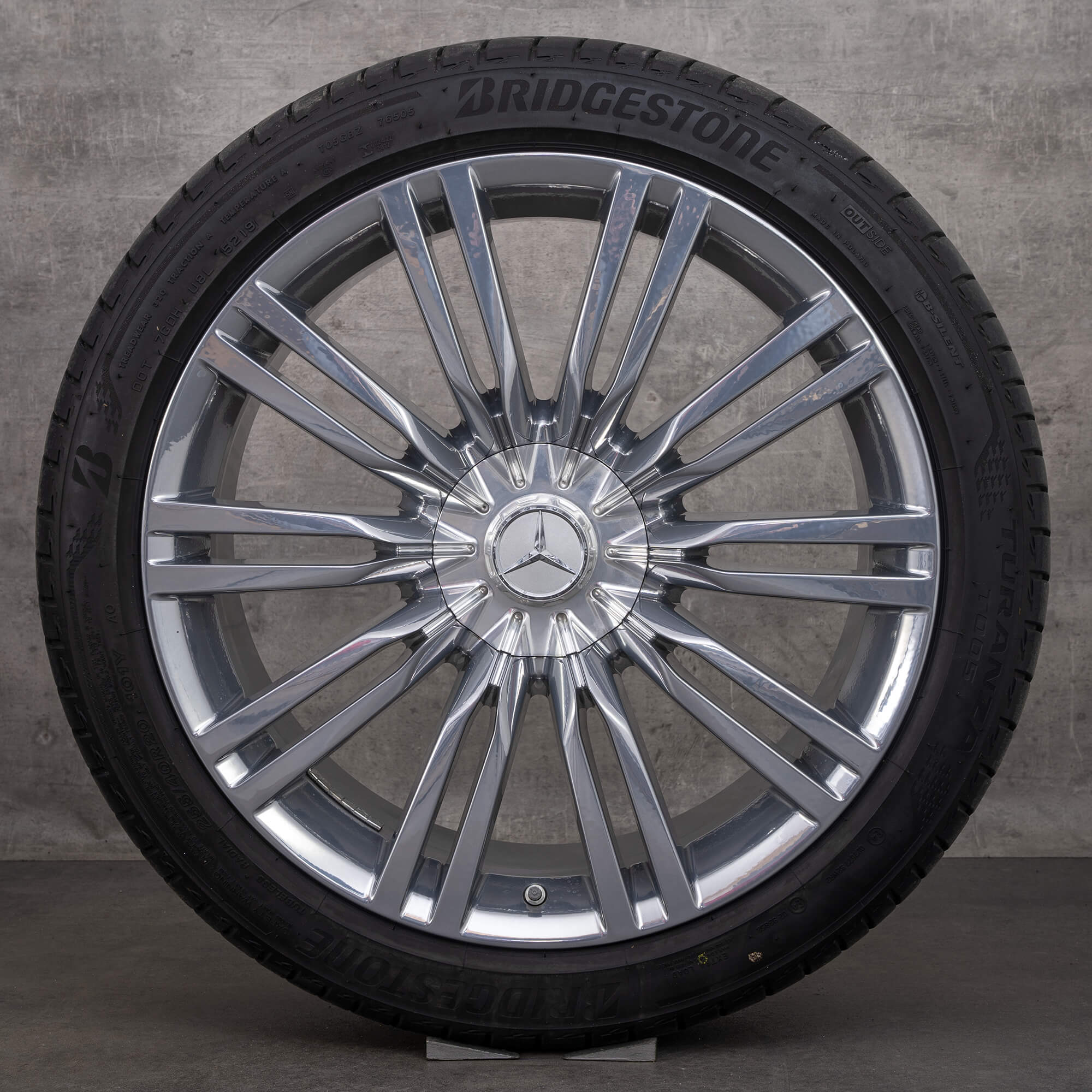 Alkuperäiset Maybach Mercedes Benz S-sarja vanteet 20 tuuman W223 Z223 kesäpyörät A2234014000 A2234014100 kiiltävät tiivistetyt kesärenkaat.