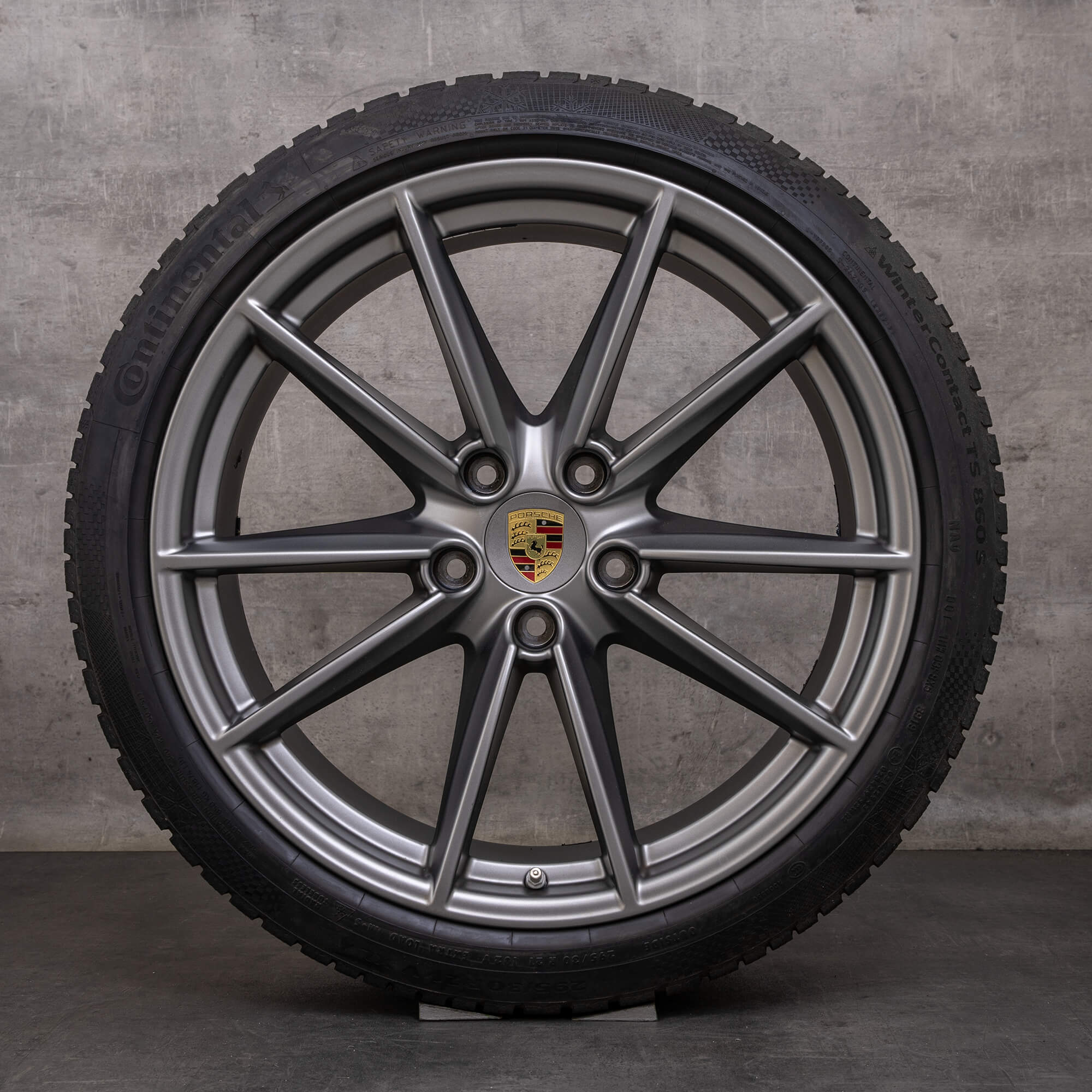 Original zimní pneu s disky Porsche 911 20 21palcové ráfky na auto 992 I 992601025C 992601025D kola Carrera S platinum silver matt