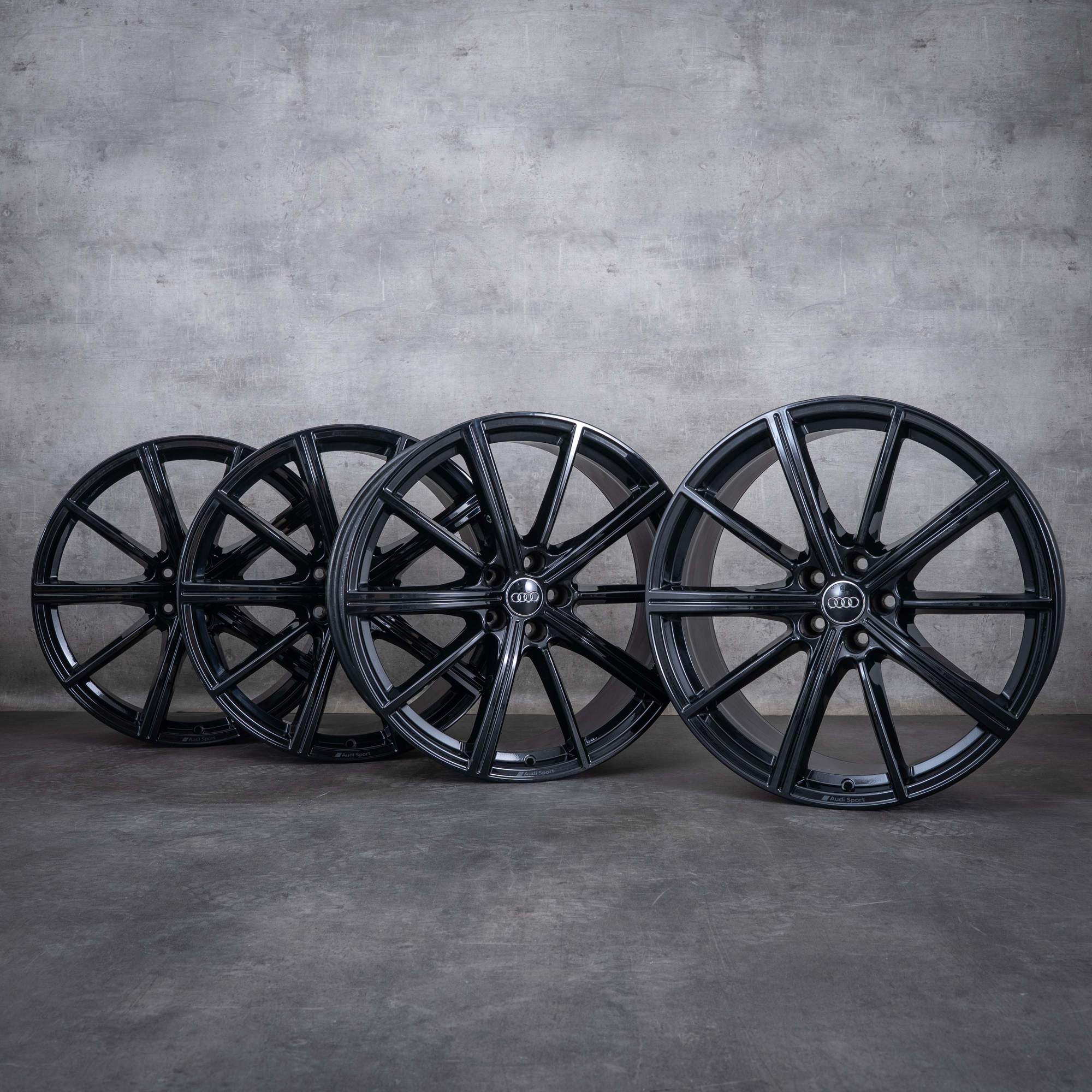 Jantes d'origine Audi A8 S8 21 pouces 4N D5 4N0601025S noir brillant
