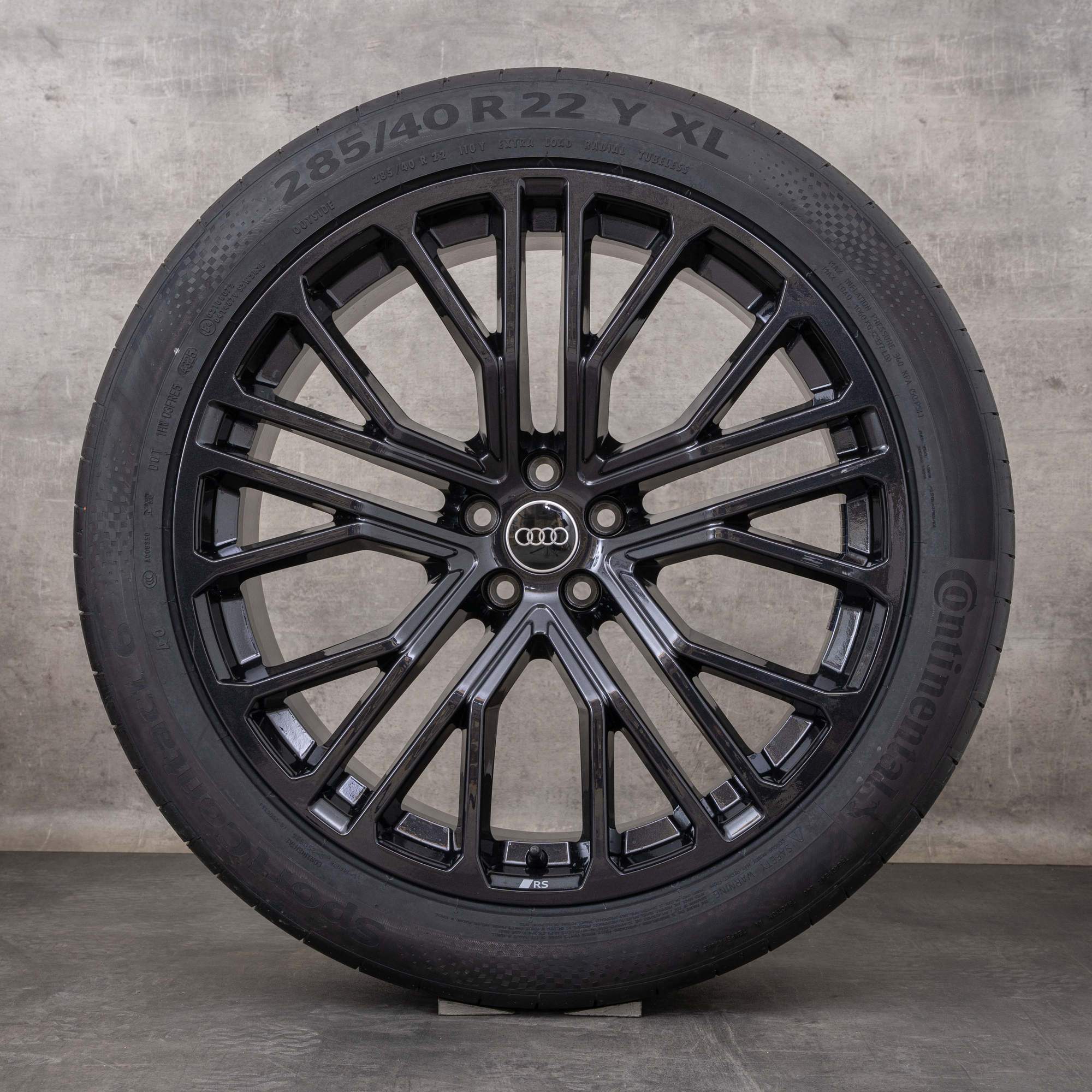 Original Audi Q8 SQ8 Felgen 22 Zoll 4M8 Sommerräder 4M8601025BP granit glanz