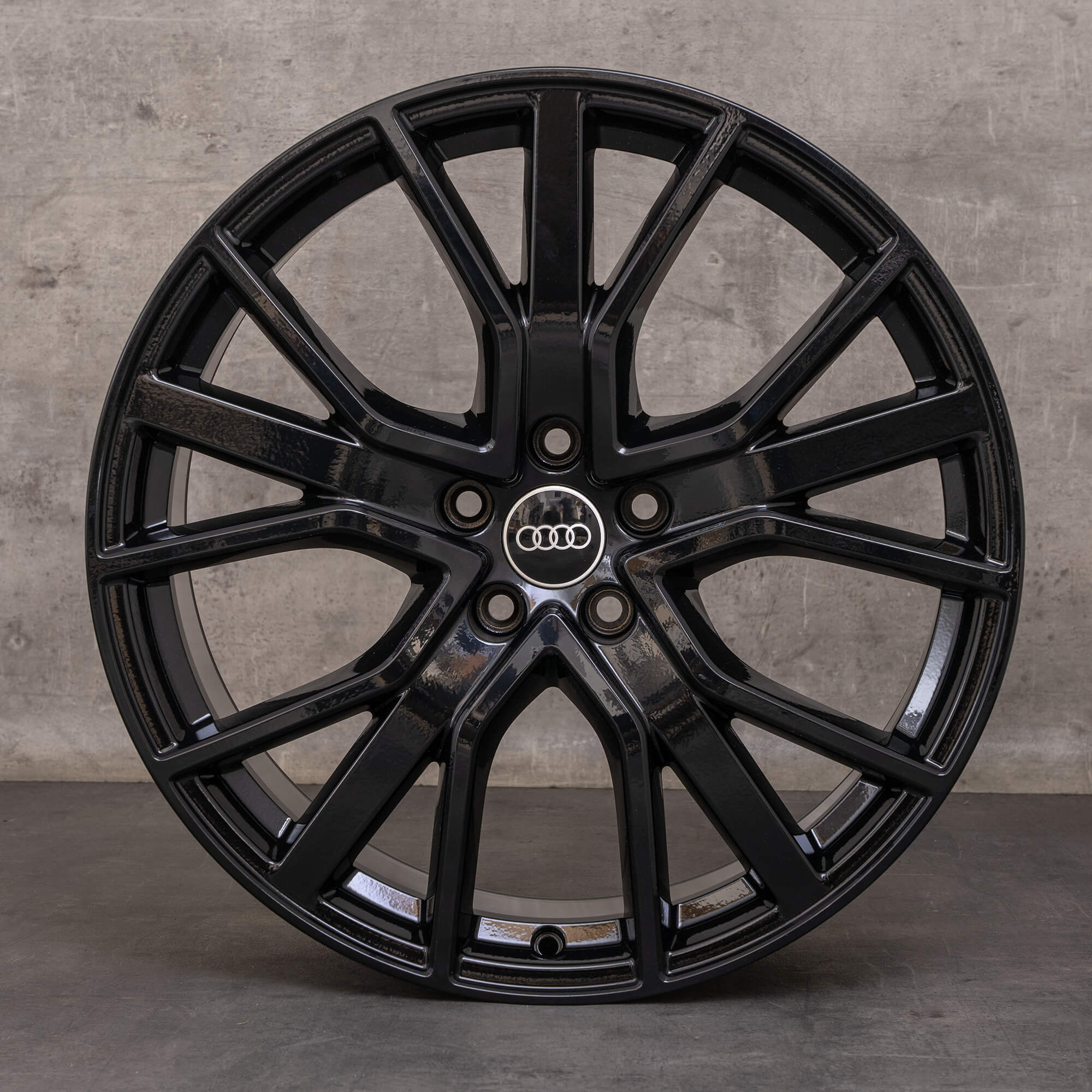 Original Audi A6 S6 Felgen 20 Zoll 4K C8 Sommerräder 4K0601025AB schwarz glanz