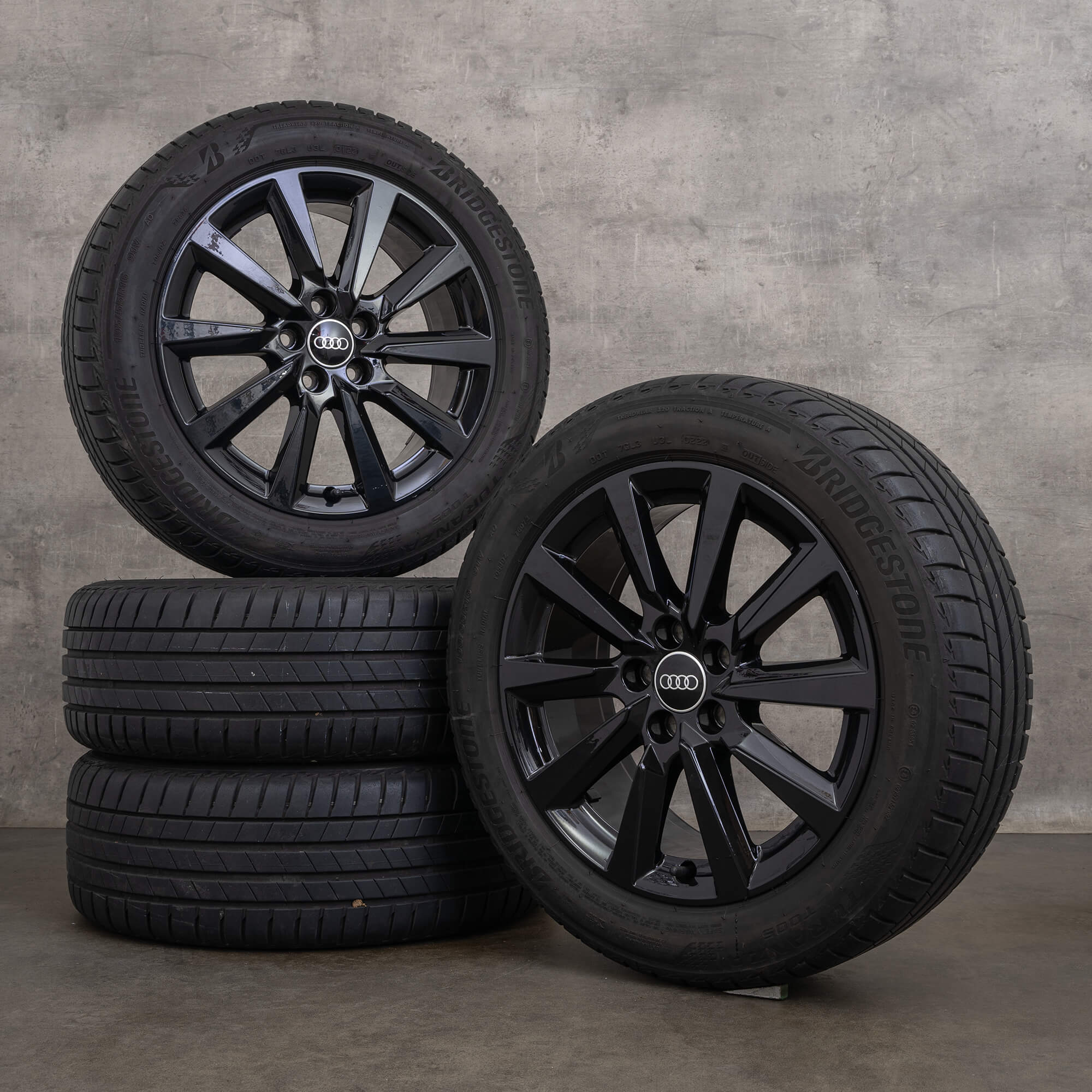 Llantas originales Audi A1 16 pulgadas GB ruedas de verano 82A601025C negro brillante