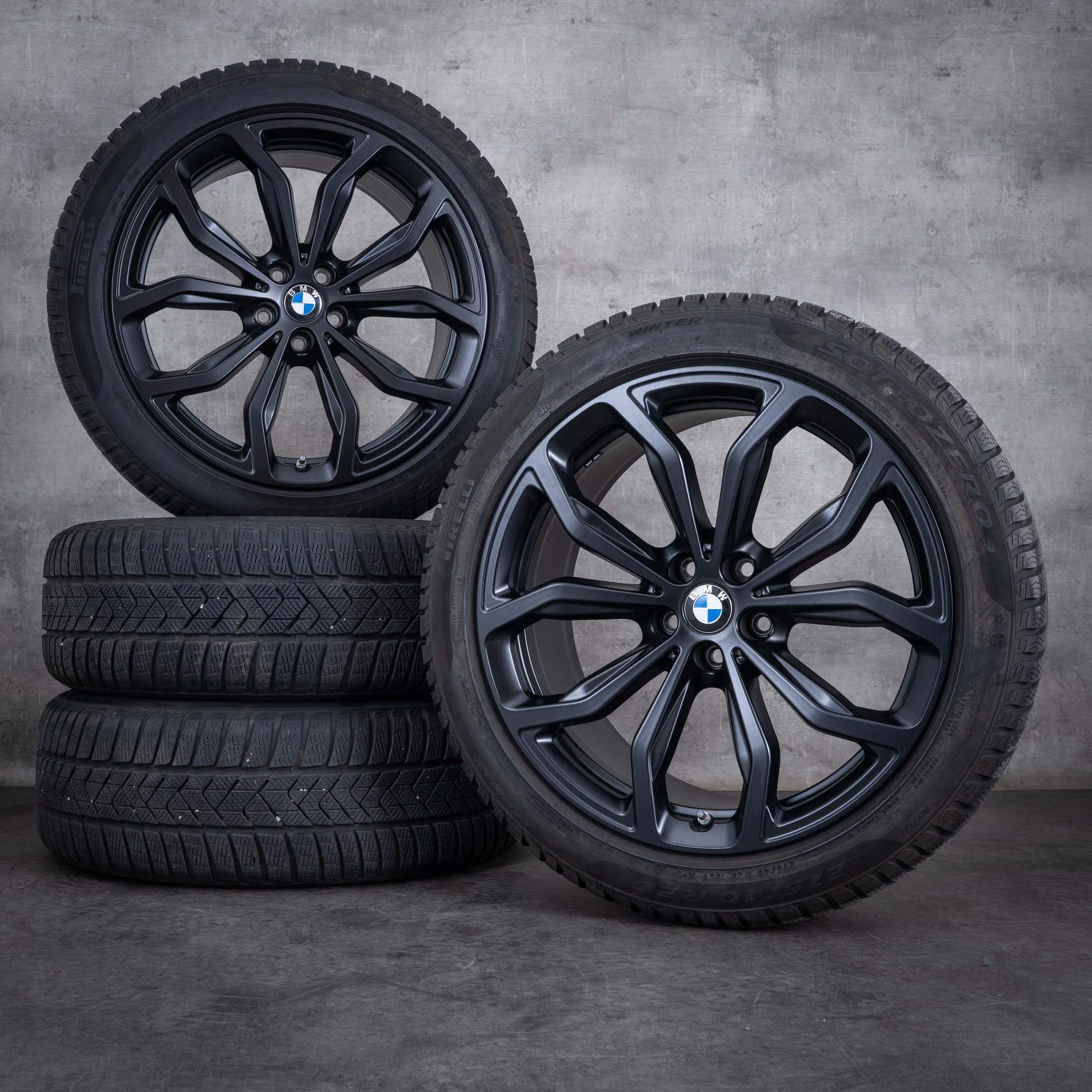 Originali BMW X3 X4 cerchi con gomme invernali 20 pollici G01 G02 auto styling 695 6881208 6881209 nero opaco