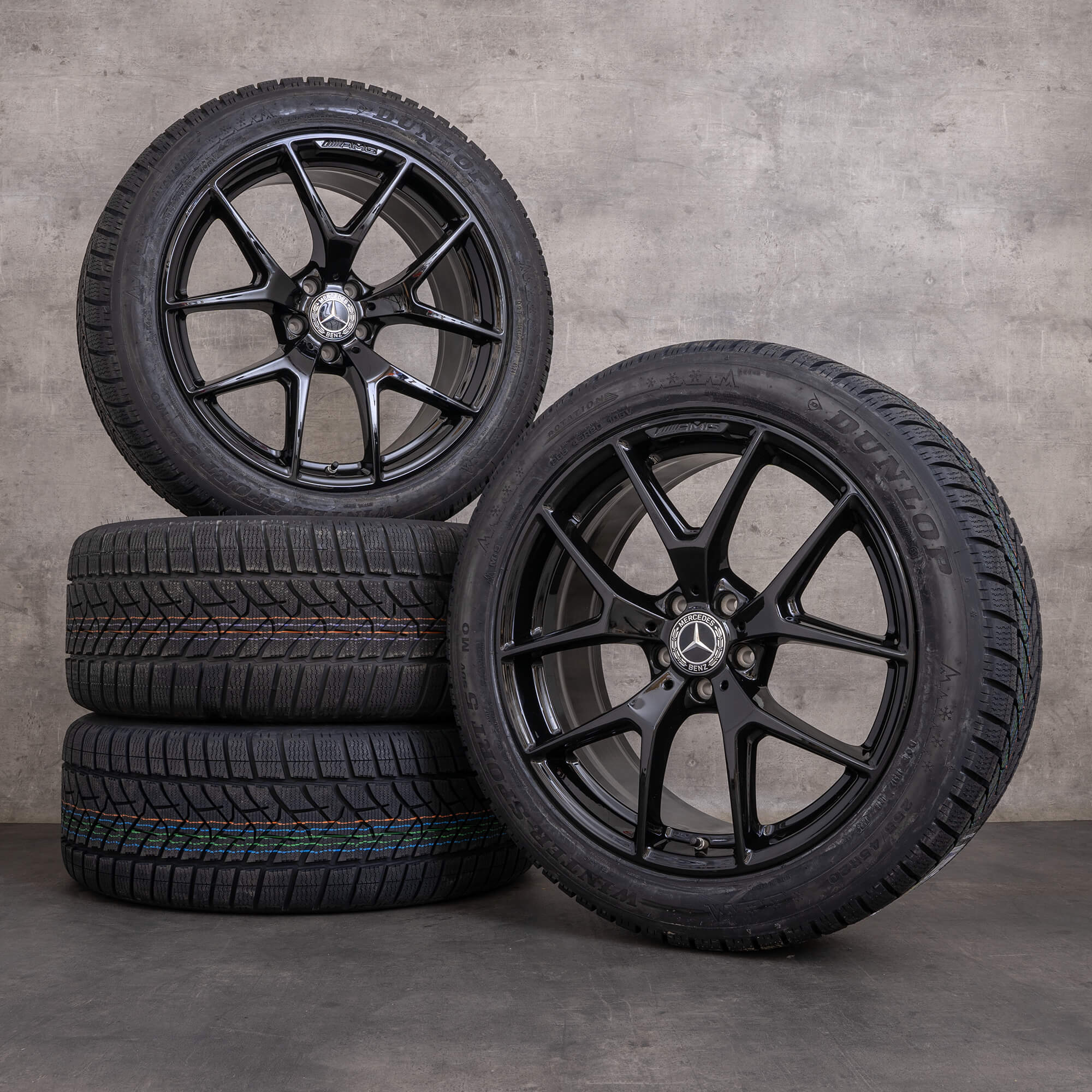 Llantas de invierno originales Mercedes Benz GLC & 43 AMG 20 pulgadas X253 C253 A2534015500 A2534015600 negro brillante