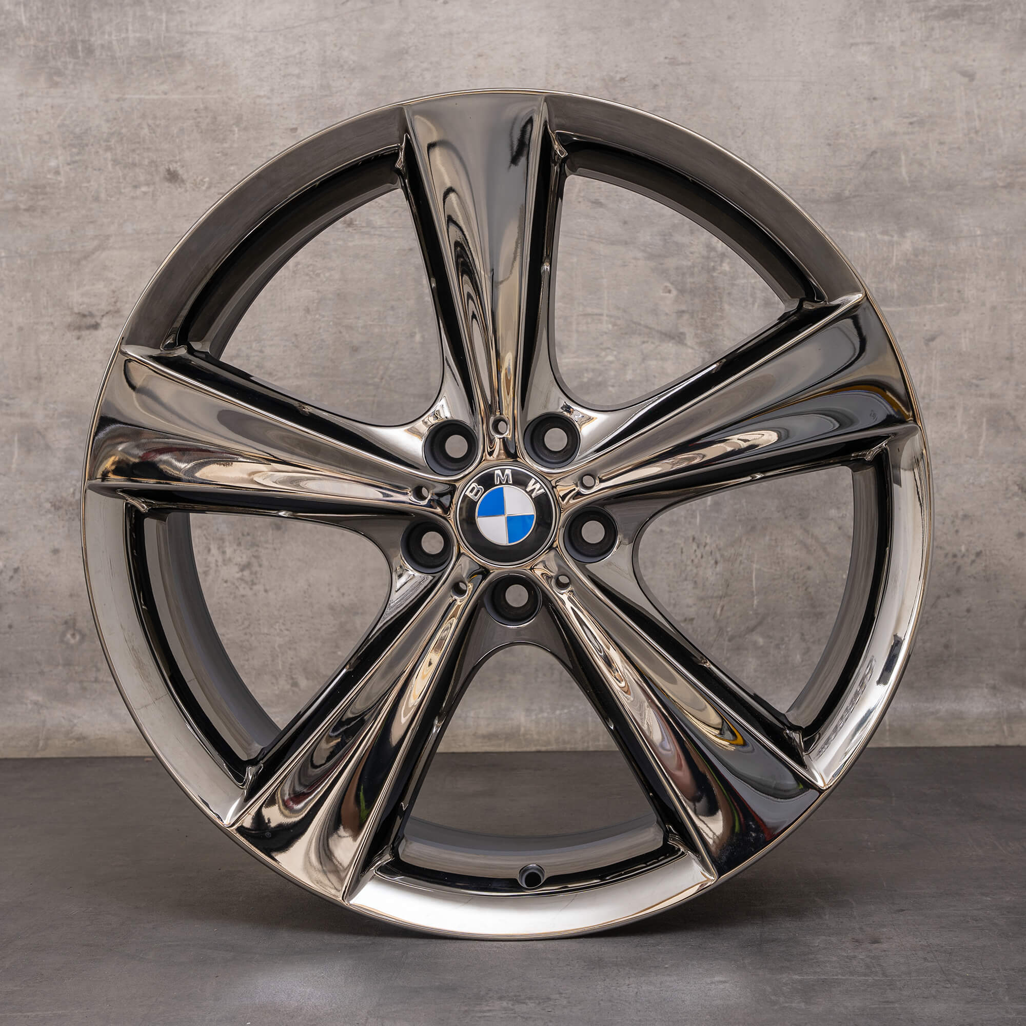 Originale BMW X5 E70 fælge 21 tommer styling 128 6792685 6792686 midnatskrom