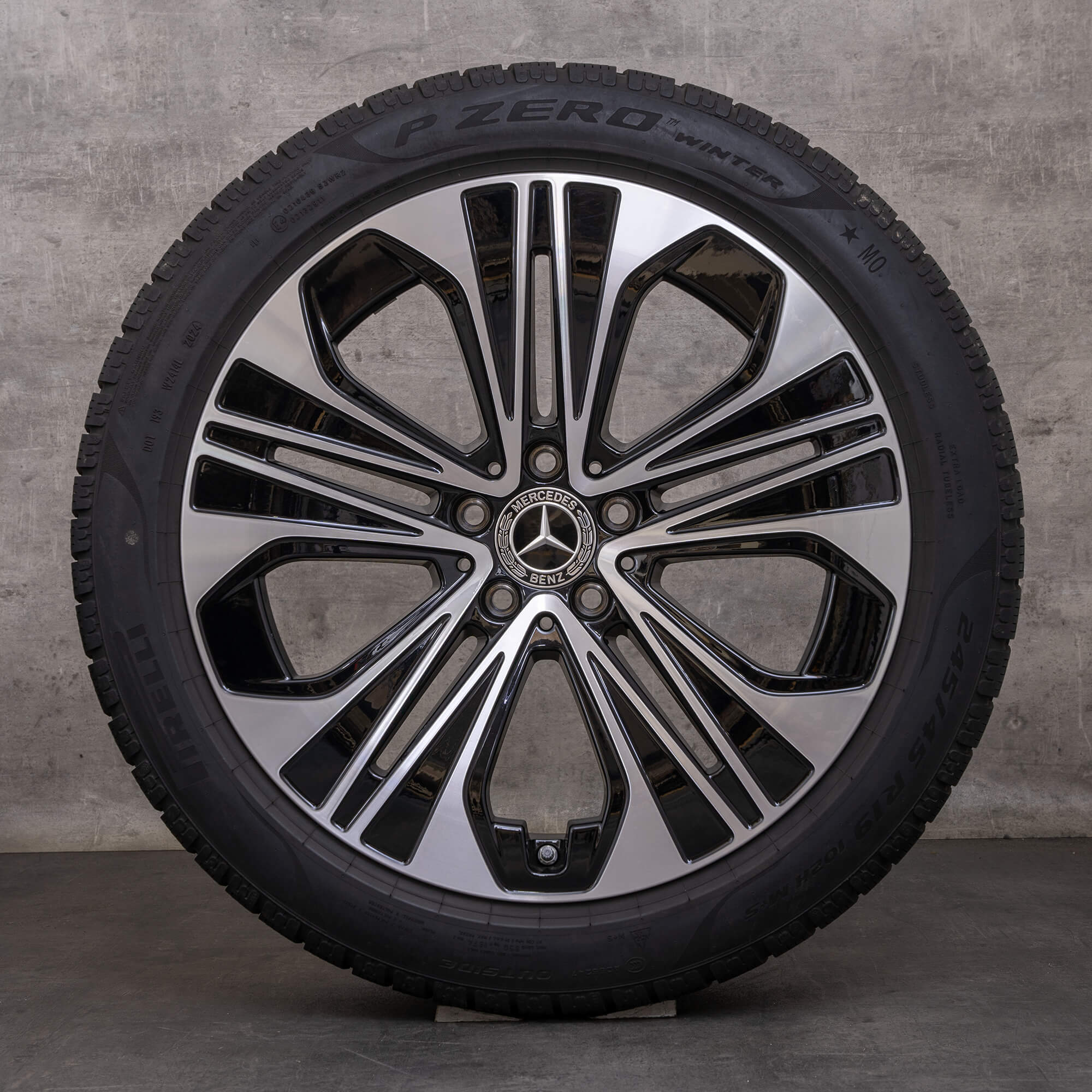Anvelope de iarnă originale Mercedes Benz E-Class 19 inch W214 S214 jante A2144012300 negru Lucios
