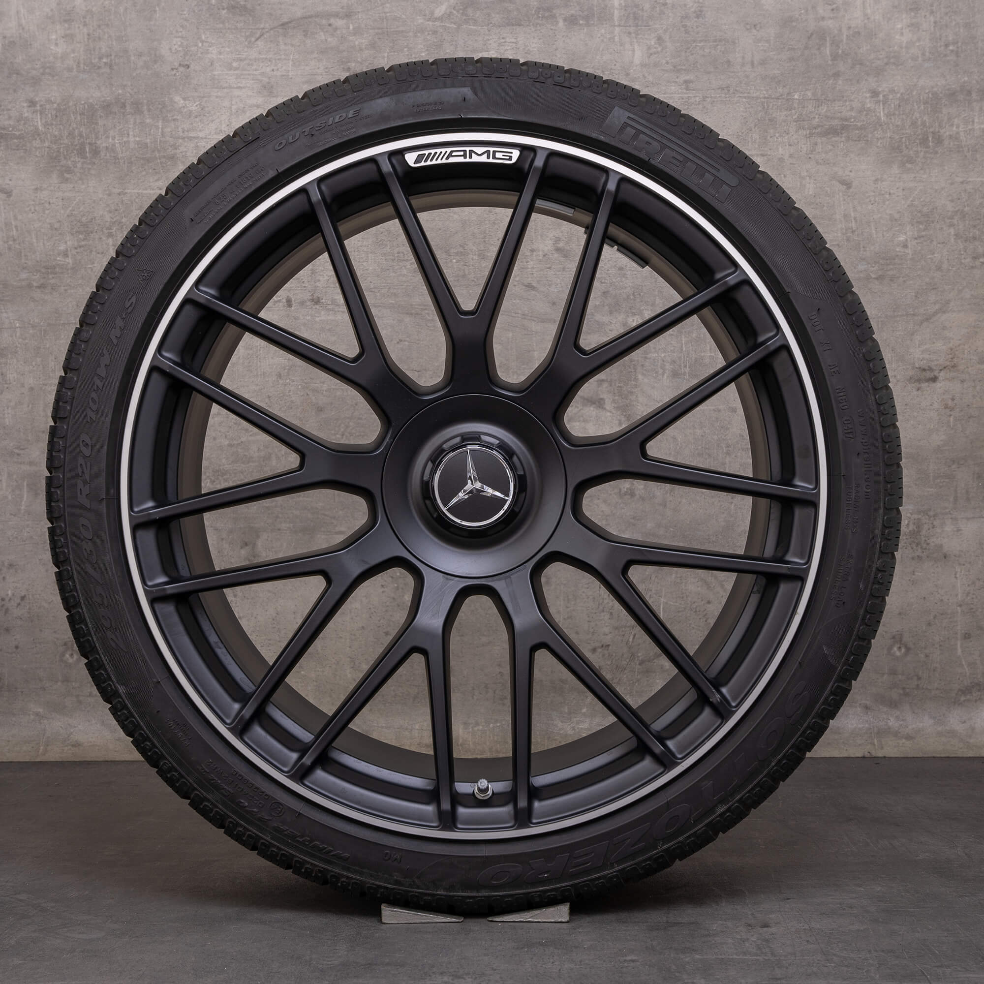 Originální zimni alu kola Mercedes Benz AMG GT 19 20 palcové ráfky C190 R190 A1904010700 A1904010800 černá matná