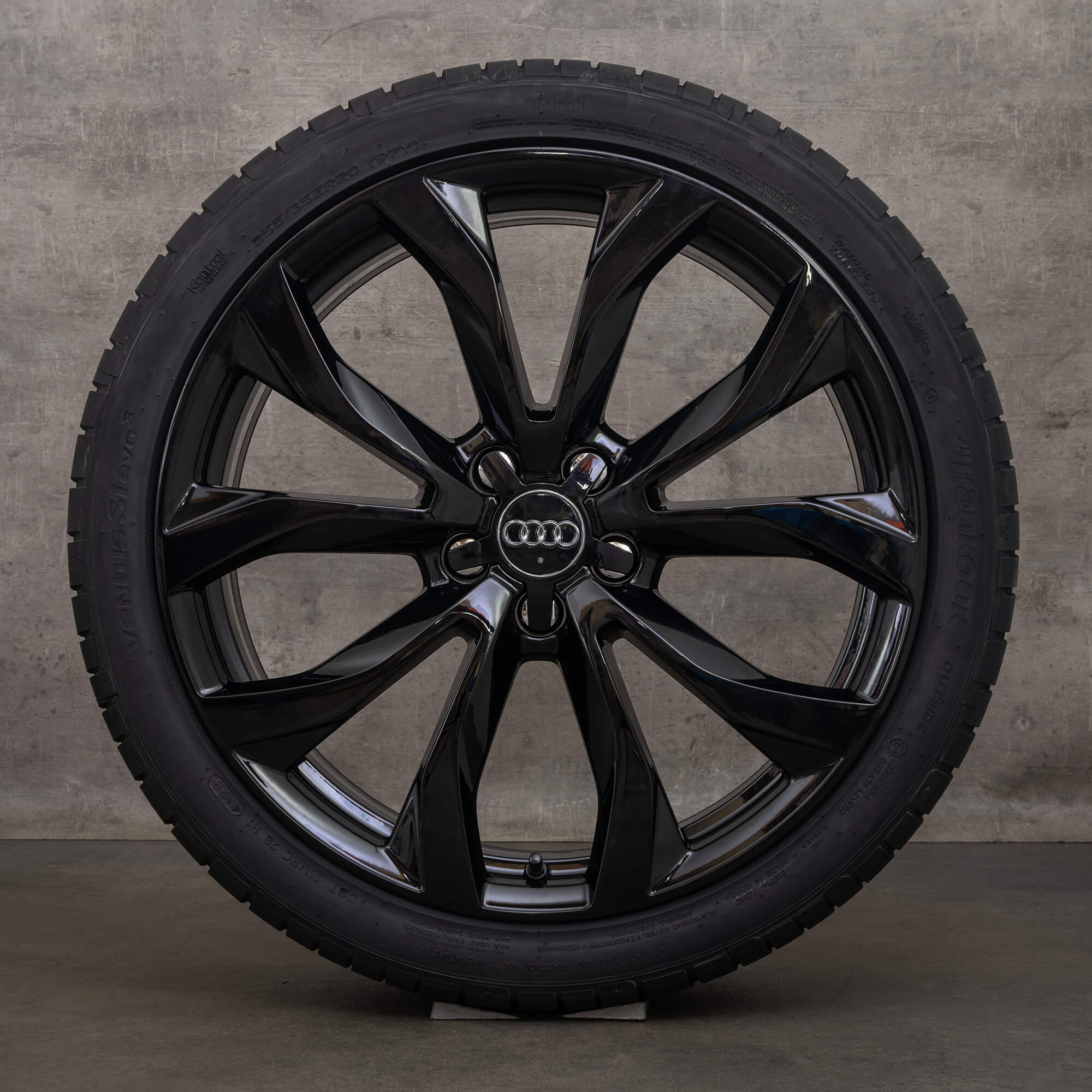 Originele Audi A6 S6 20 inch 4G C7 velgen zomerbanden 4G0601025G zwart glanzend zomerwielen