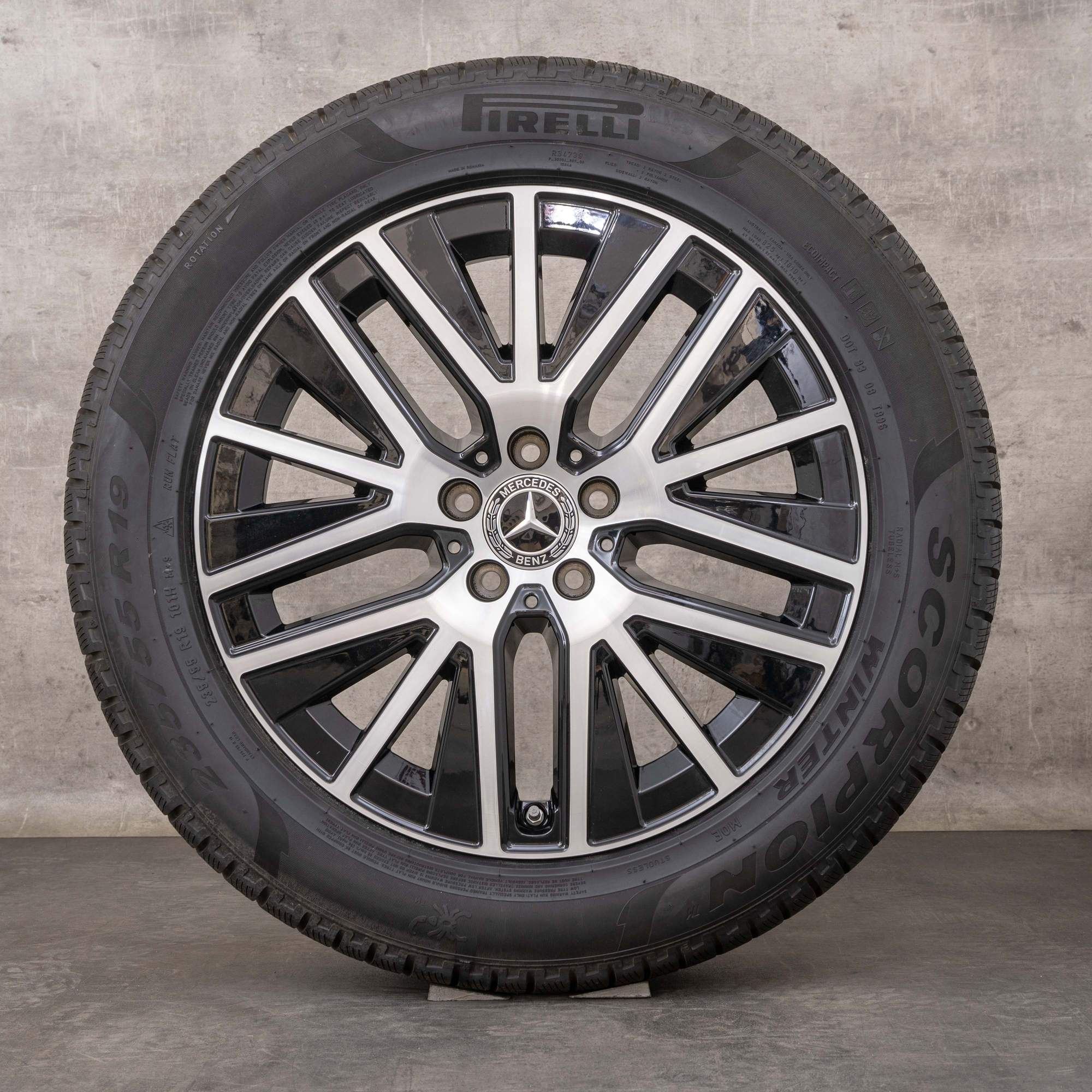 Alkuperäiset Mercedes Benz GLC & 43 AMG talvirenkaat 19 tuuman C253 X253 vanteet A2534014900 musta kiillotettu